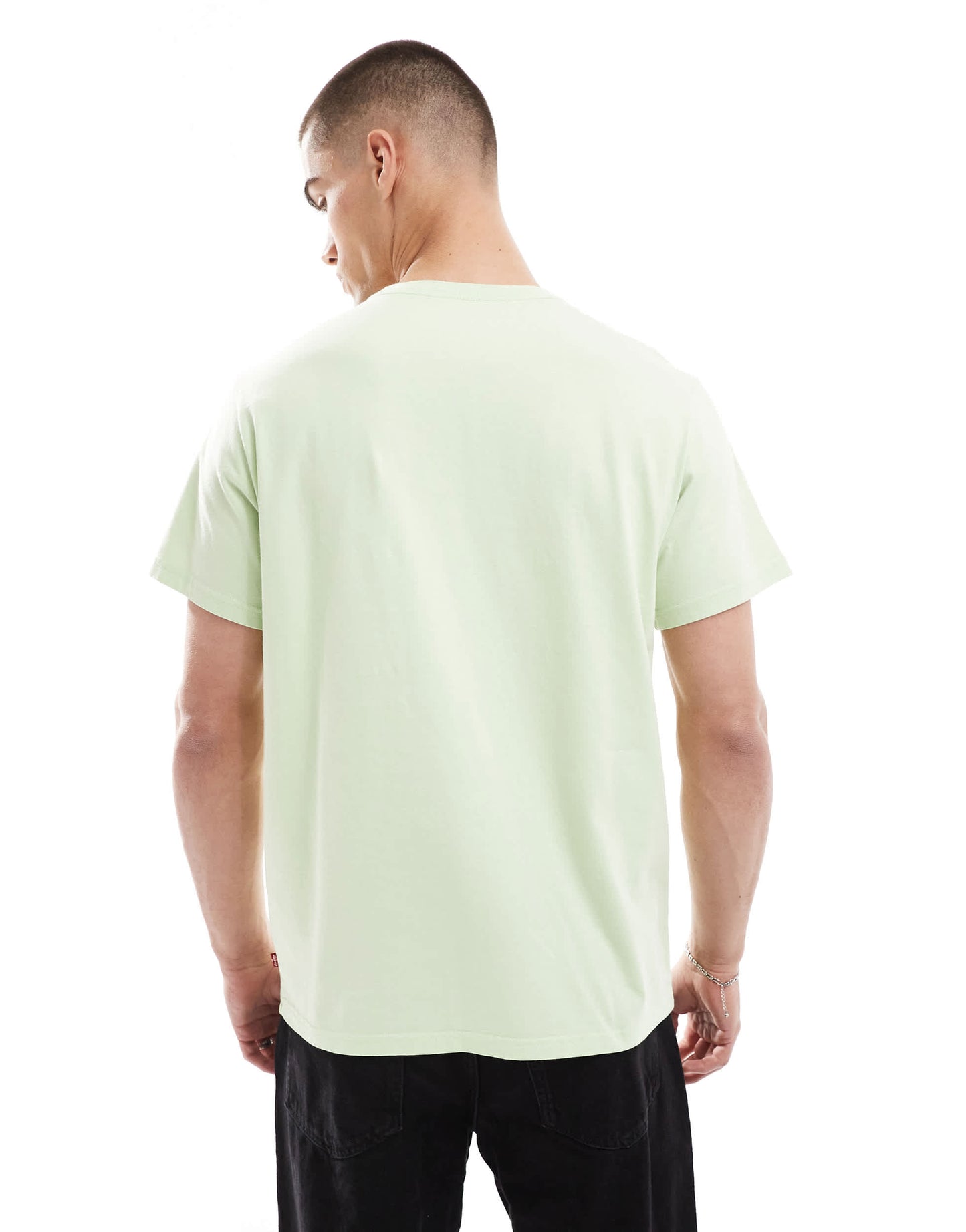 Levi's central babytab patch logo relaxed fit t-shirt in light green