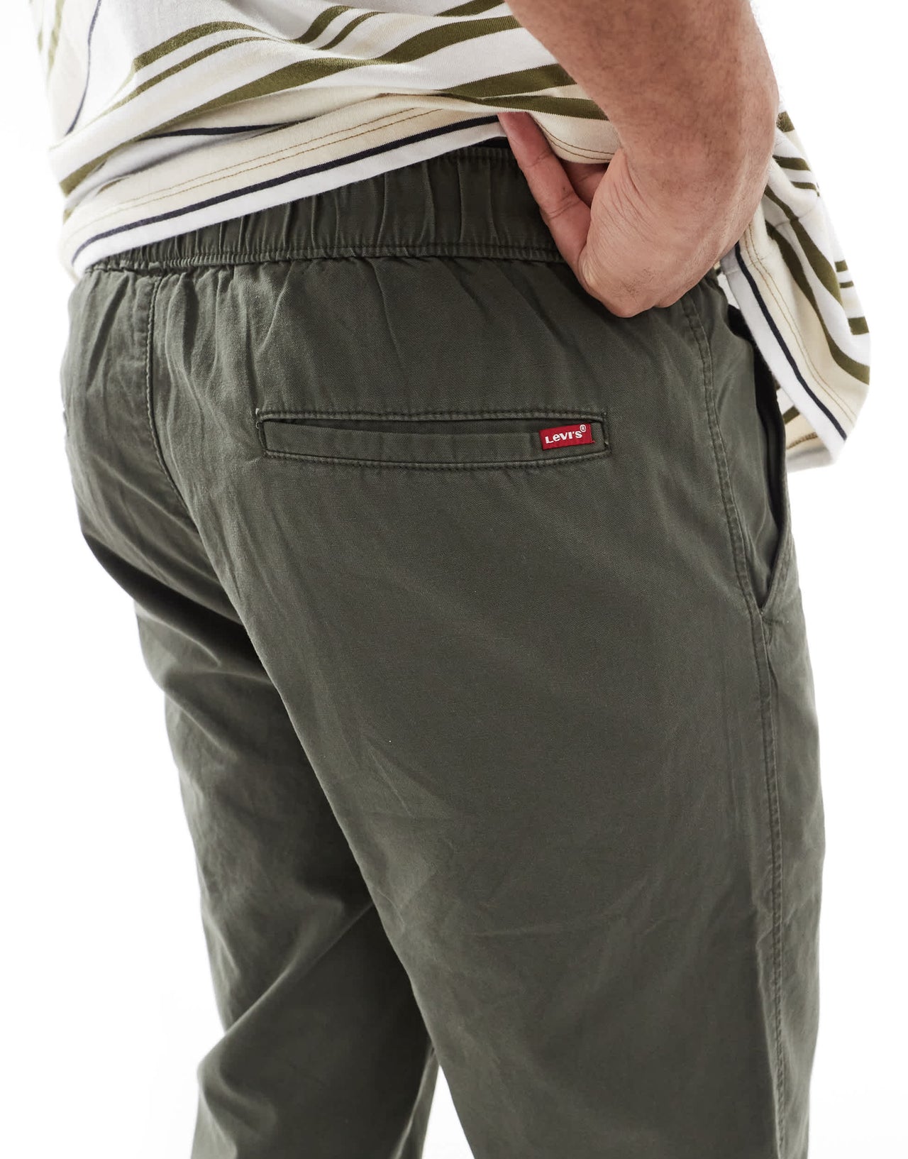 Levi's XX Easy loose cotton linen chinos in dark green