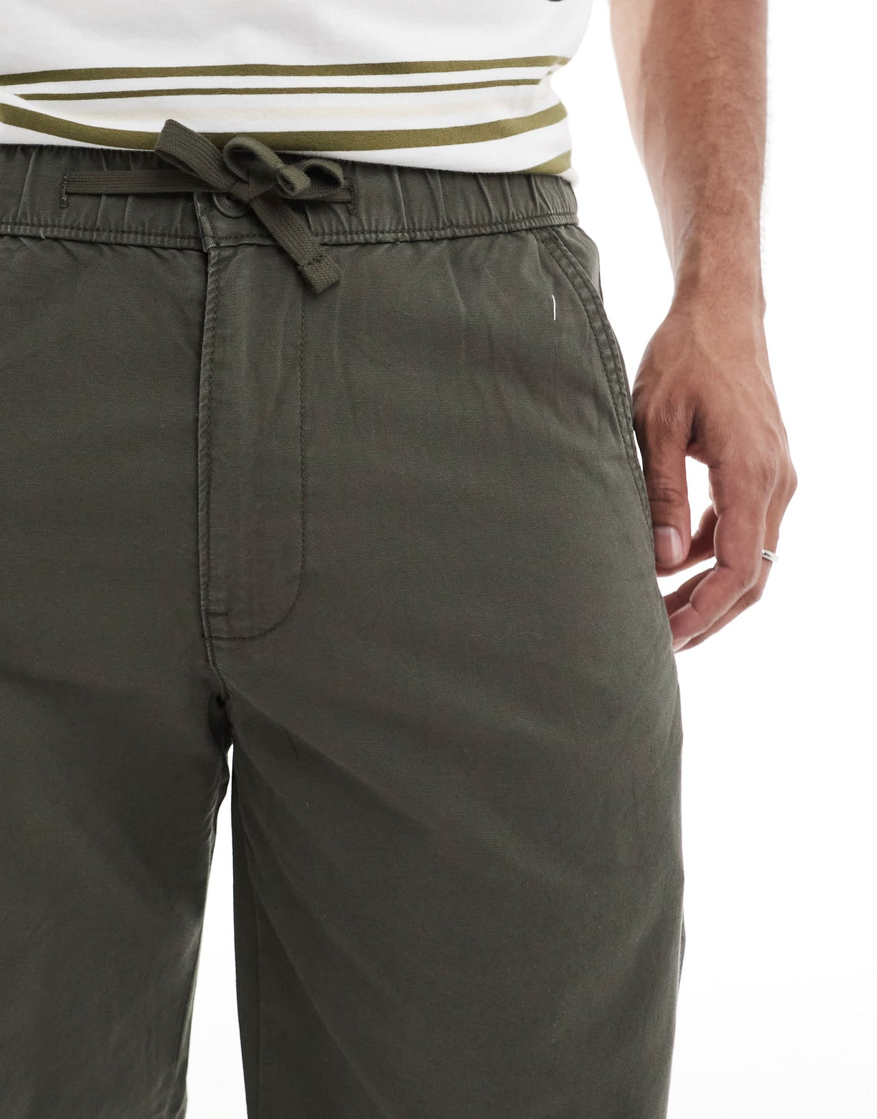 Levi's XX Easy loose cotton linen chinos in dark green