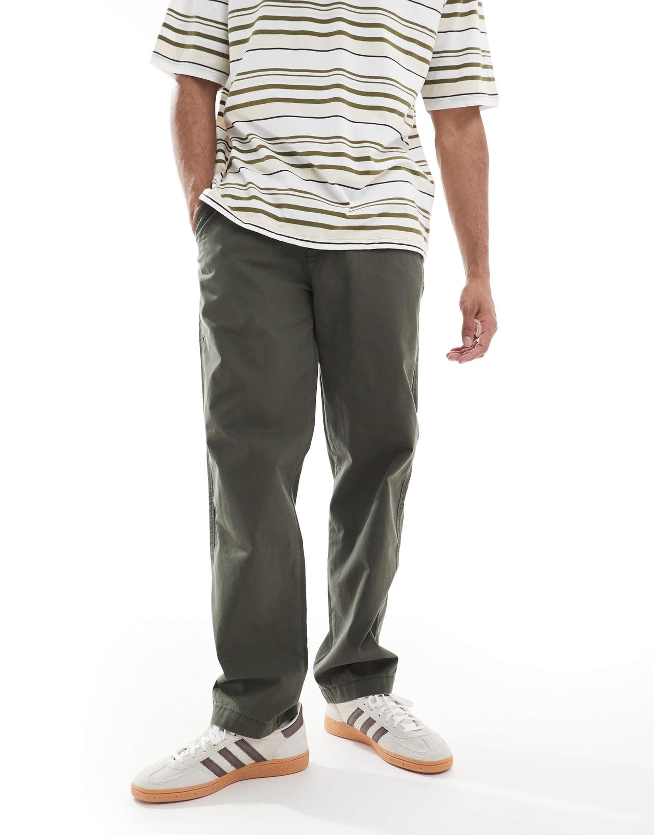 Levi's XX Easy loose cotton linen chinos in dark green