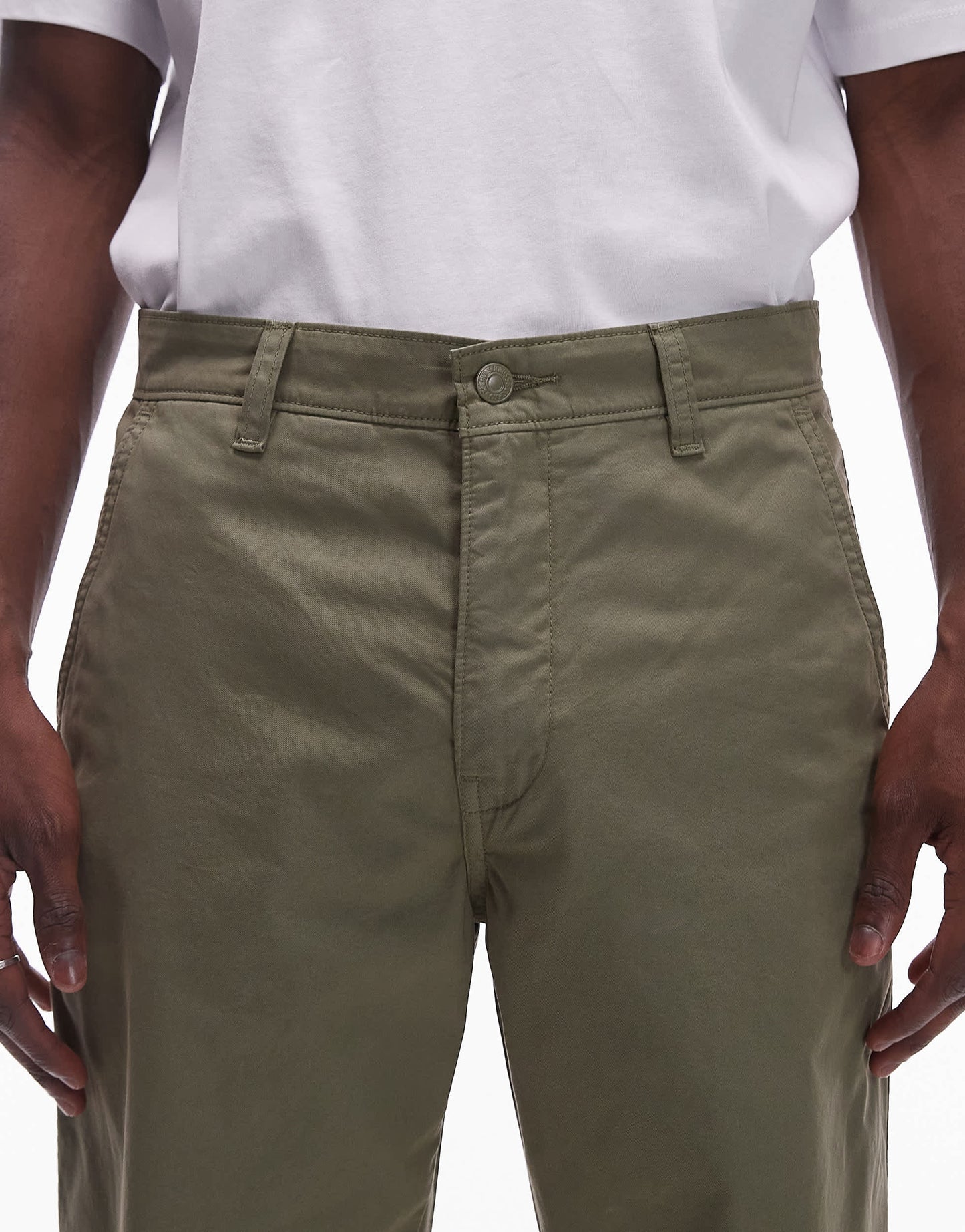 Levi's XX Chino Authentic relaxed garment dye twill trousers in mid green