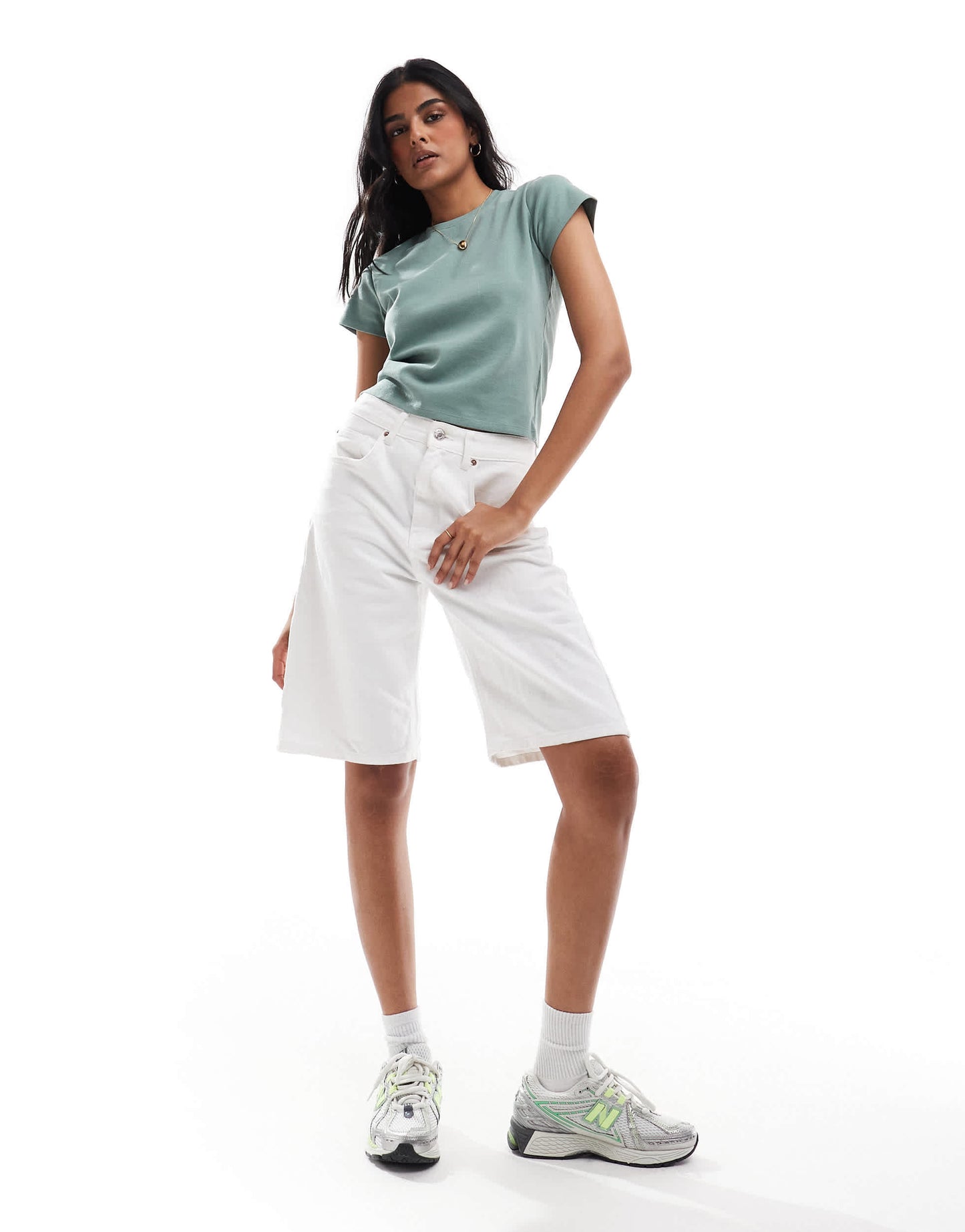 Cotton:On 90s baby tee in green