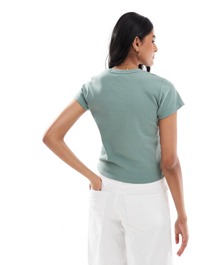 Cotton:On 90s baby tee in green