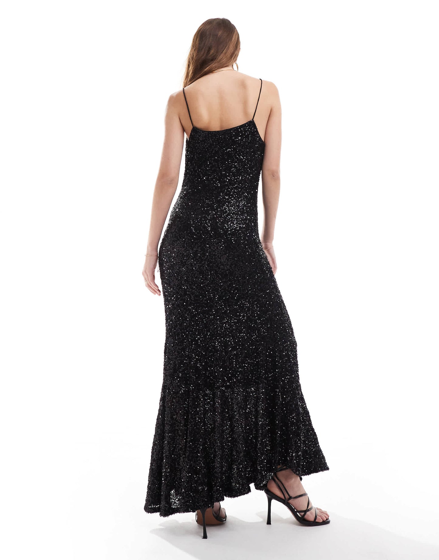 Never Fully Dressed Mya embellished midaxi dress in black sequin