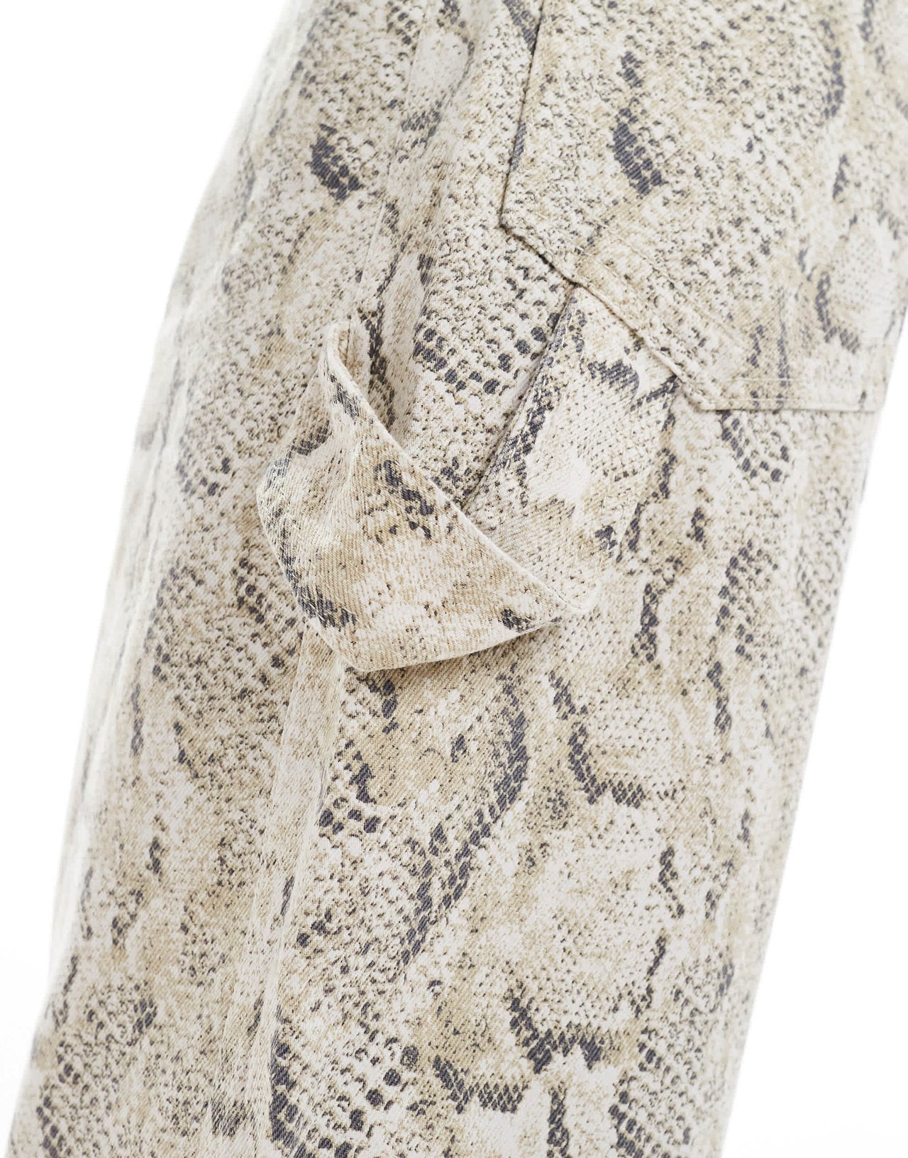 Bershka carpenter trousers in snakeskin print