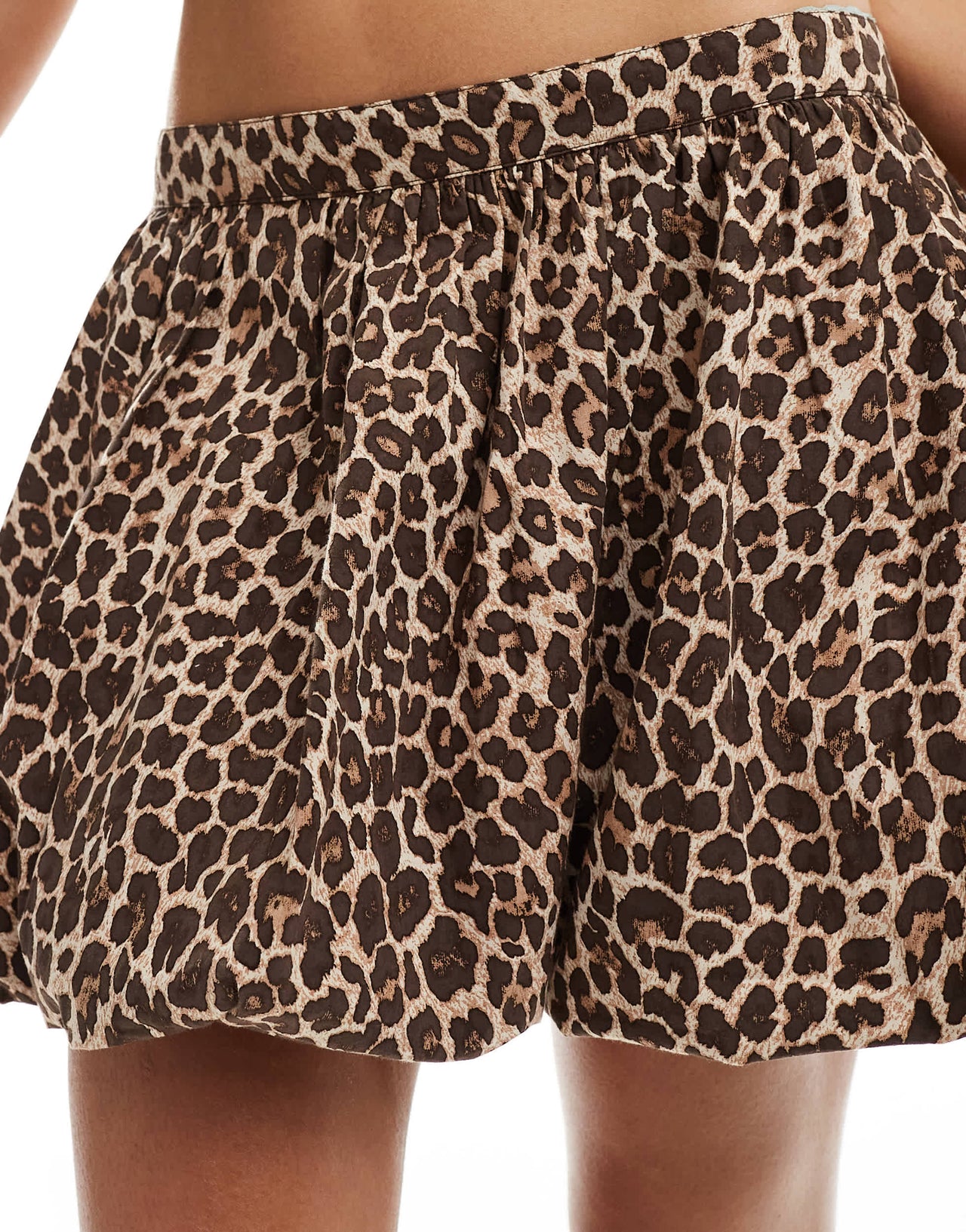 Motel kayowi leopard print mini rara skirt in brown