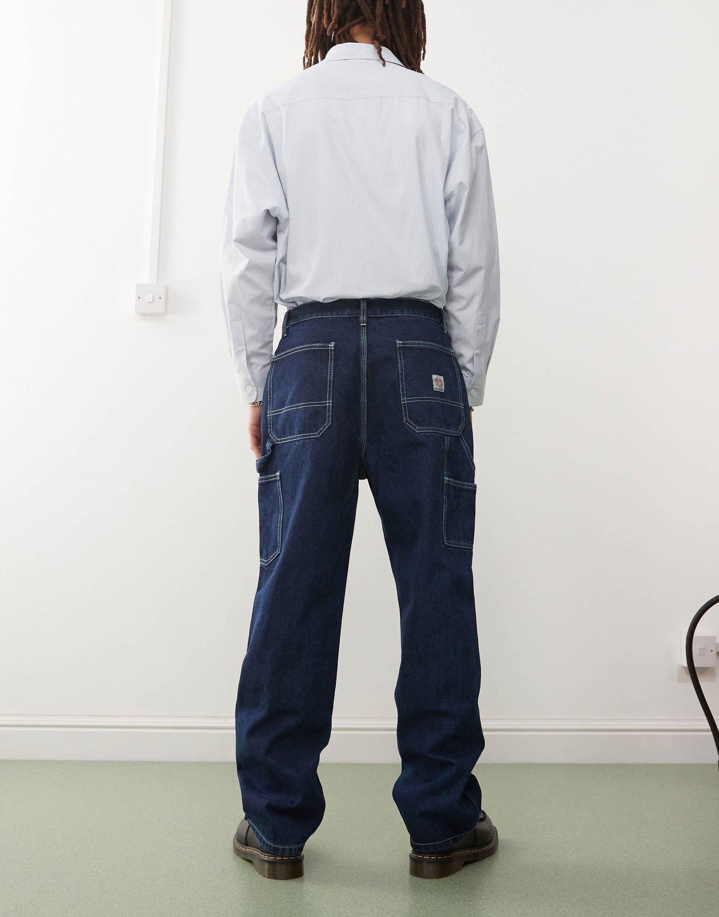 Deus Ex Machina big fella denim pants in dry indigo