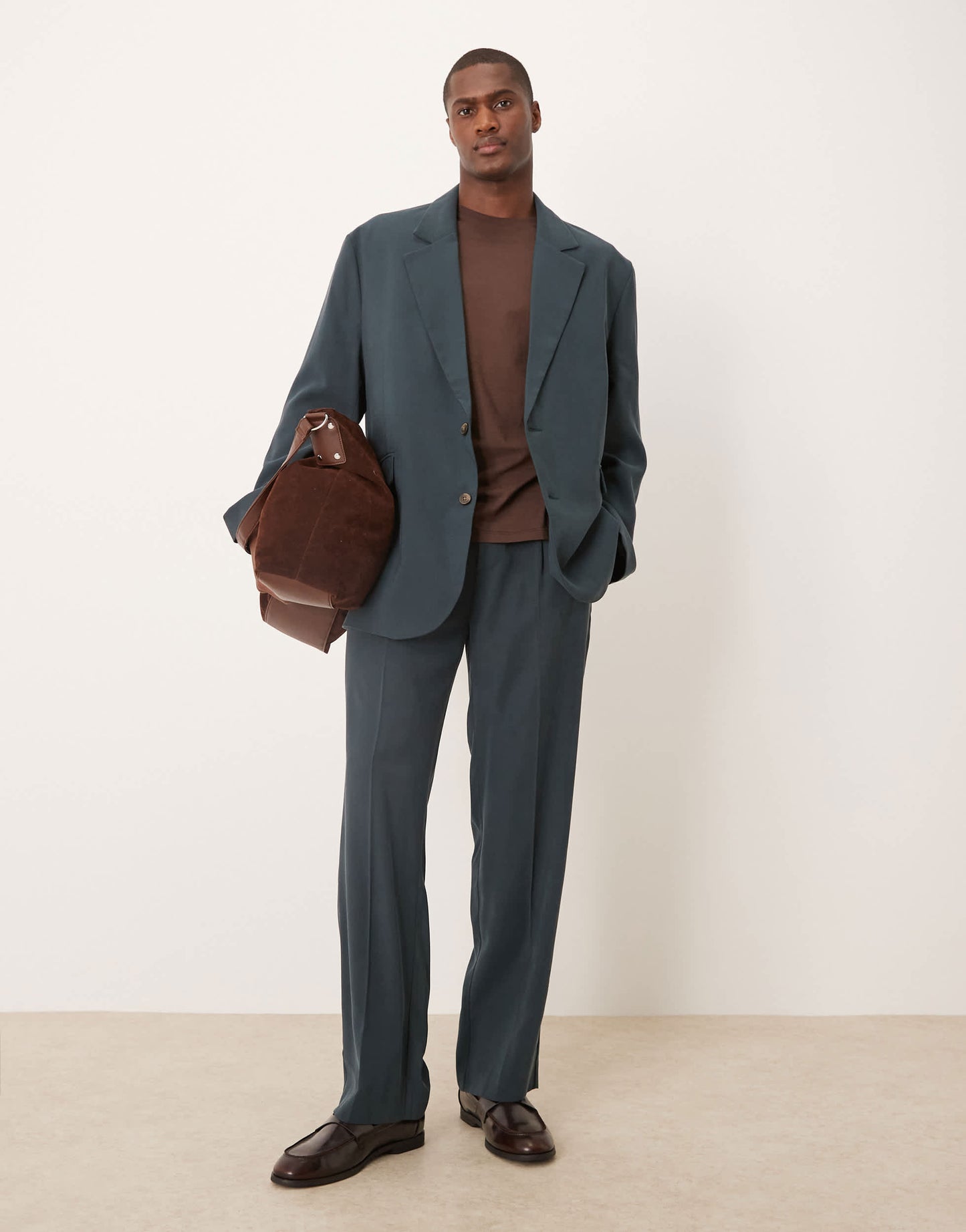 ASOS DESIGN slouchy oversized suit jacket in blue