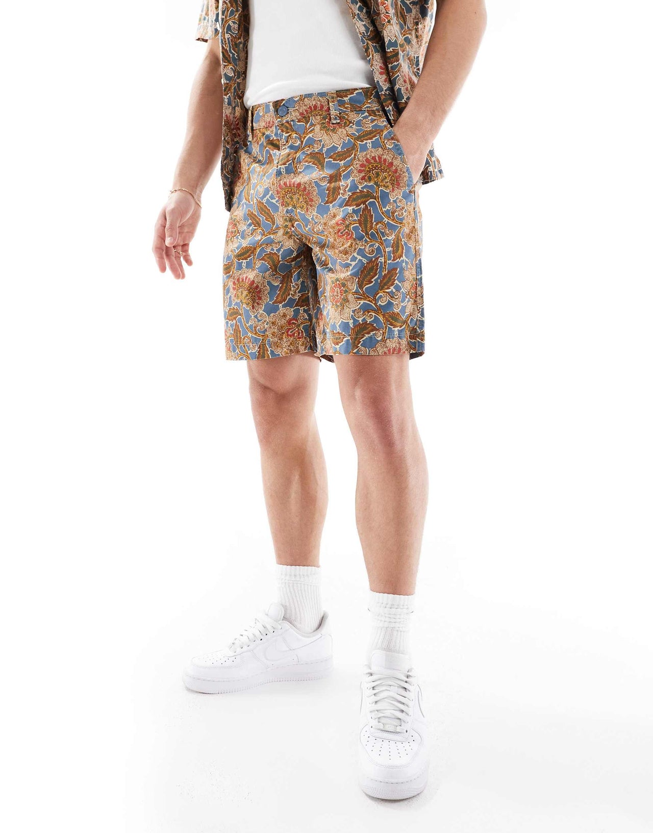 Levi's XX Authentic relaxed twill chino shorts in floral print co-ord