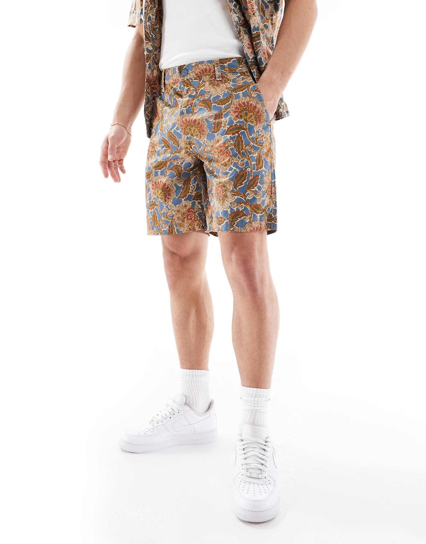 Levi's XX Authentic relaxed twill chino shorts in floral print co-ord