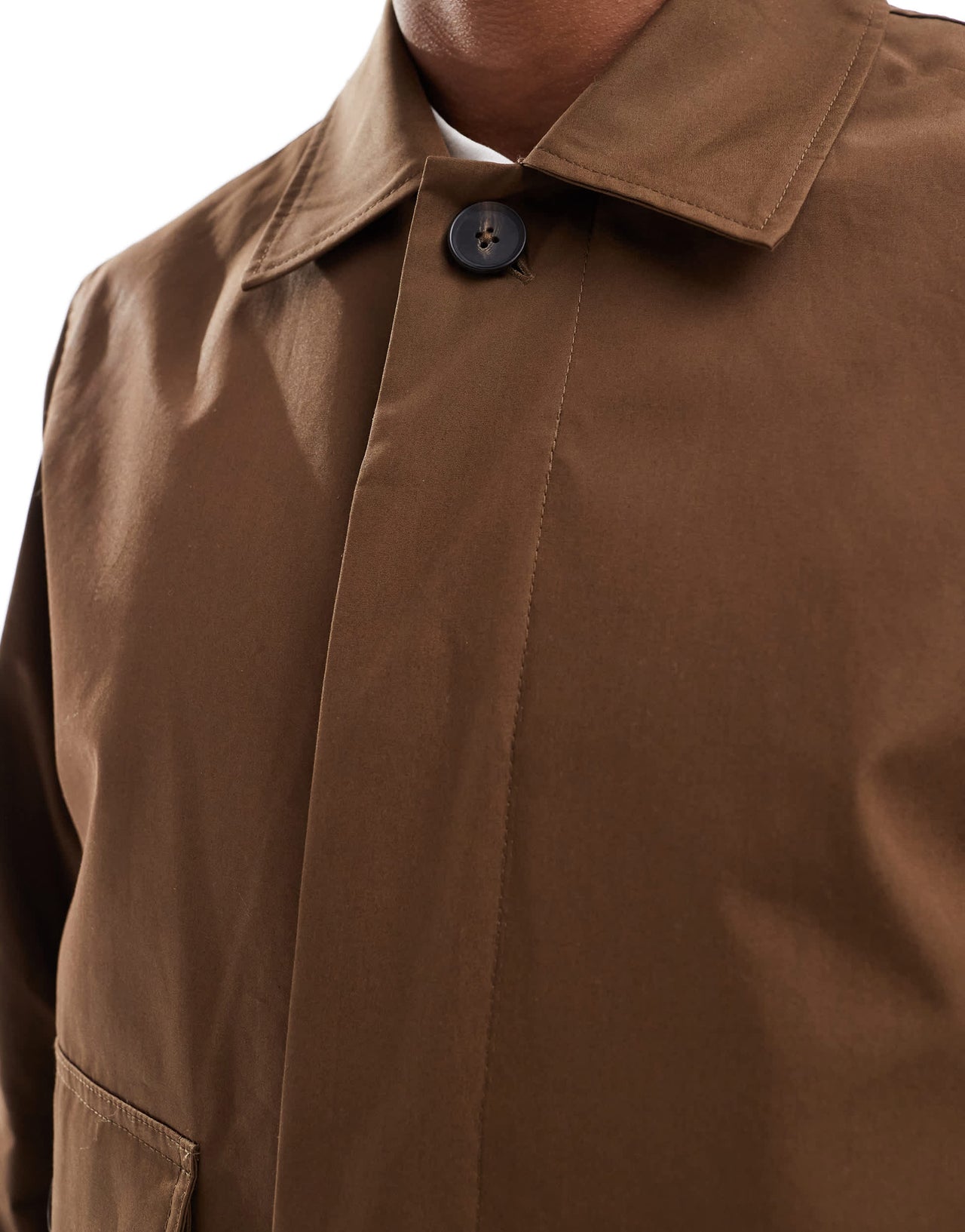 River Island smart chore jacket in brown