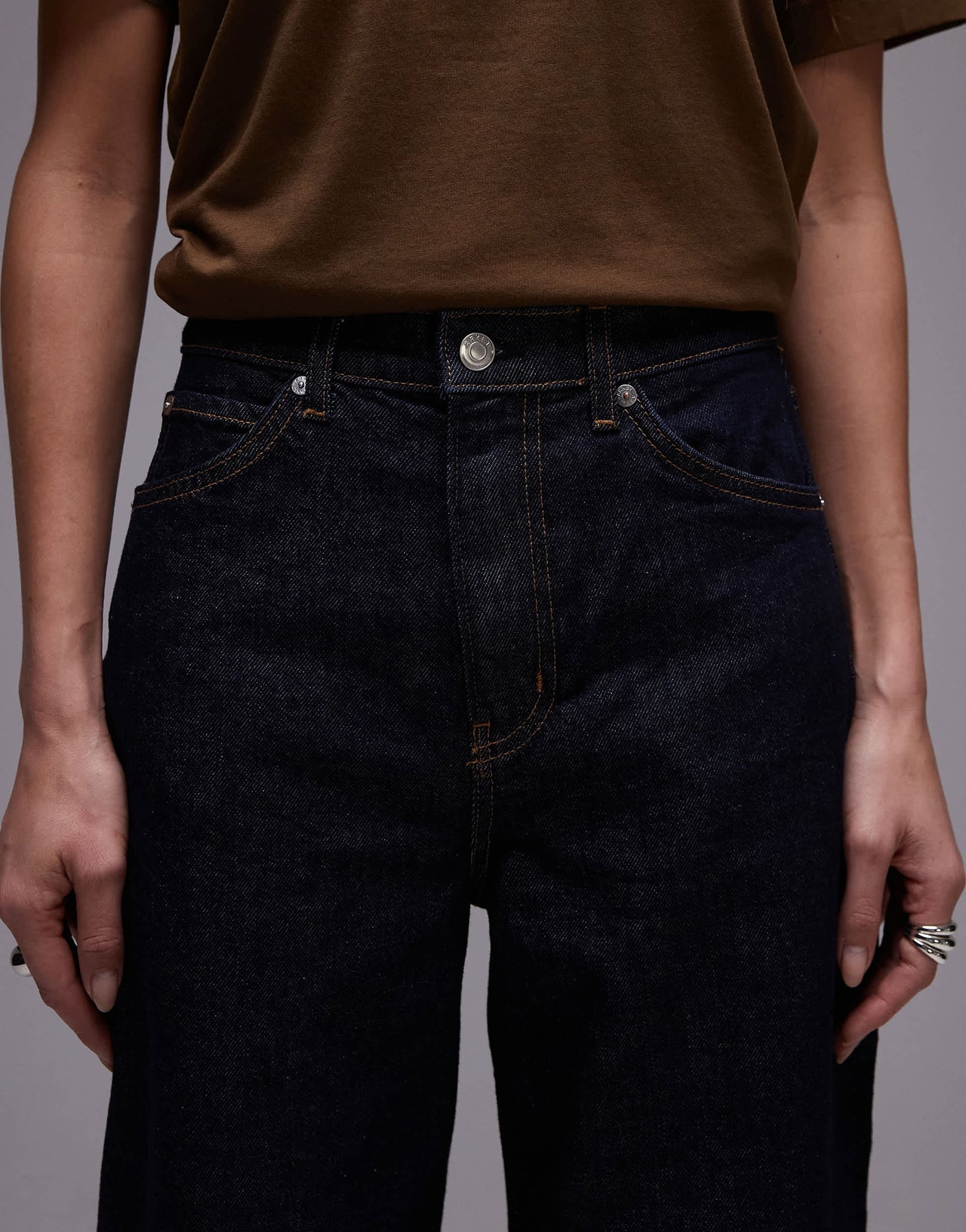 ARKET Lupine high rise wide leg jeans in rinse wash blue