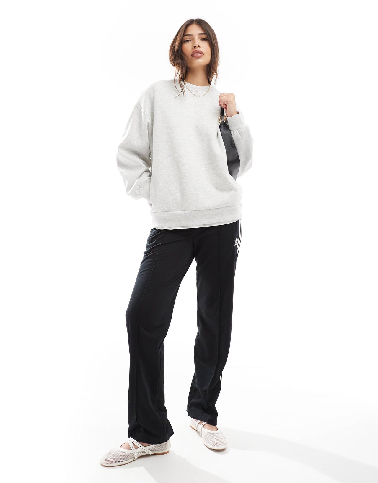 Bershka oversized sweatshirt co-ord in grey