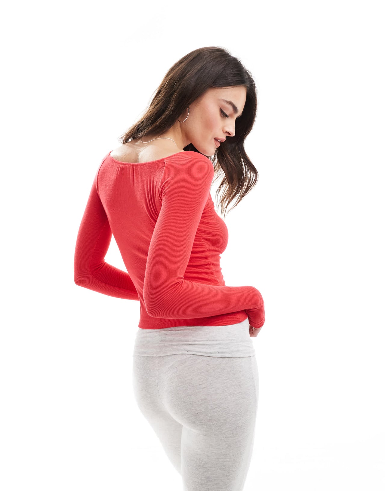 Cotton On lounge boat neck sleep top in red with bows