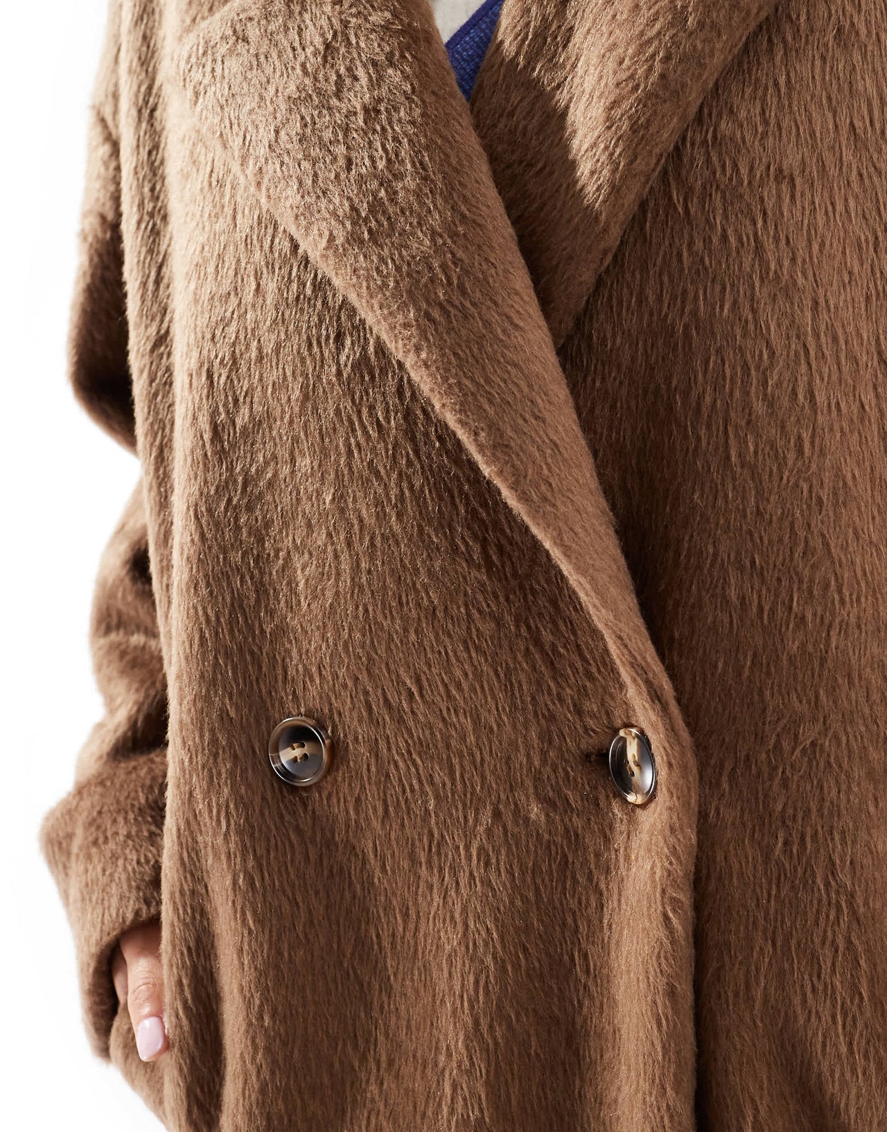 Native Youth oversized double breasted blazer coat in mushroom