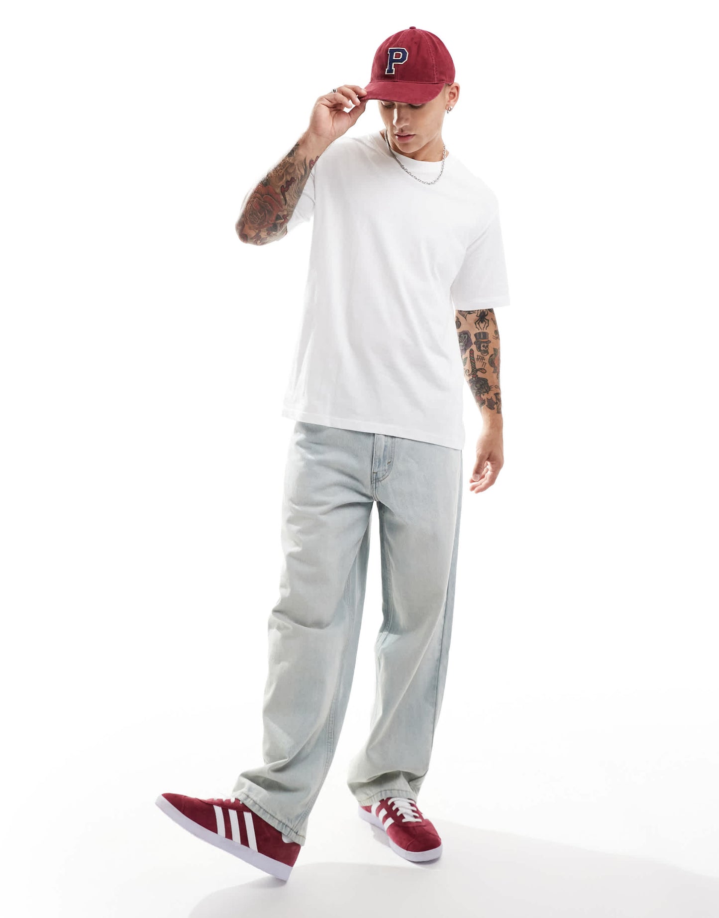 JJ Rebel oversized t-shirt in white