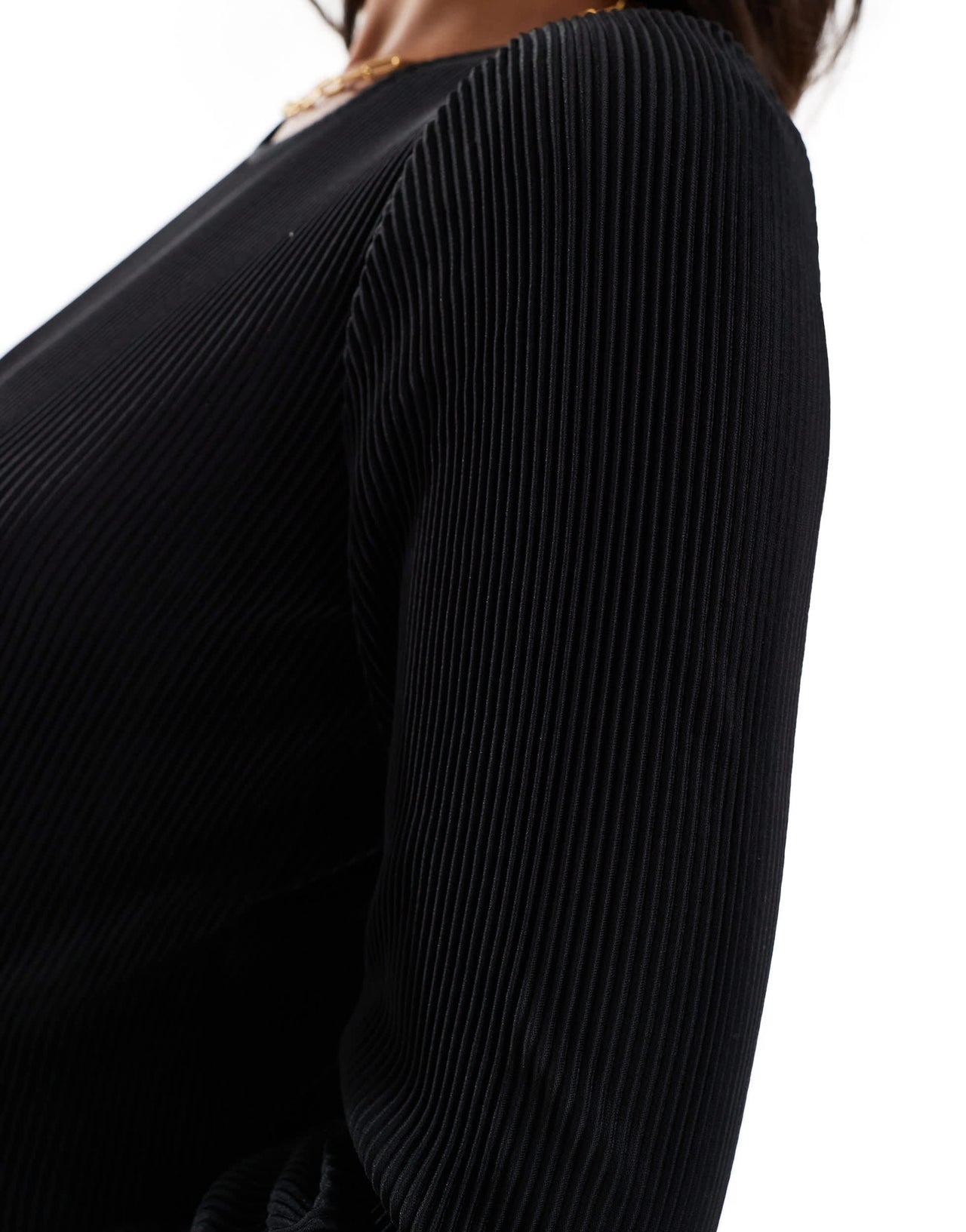 Mamalicious maternity plisse maxi dress in black