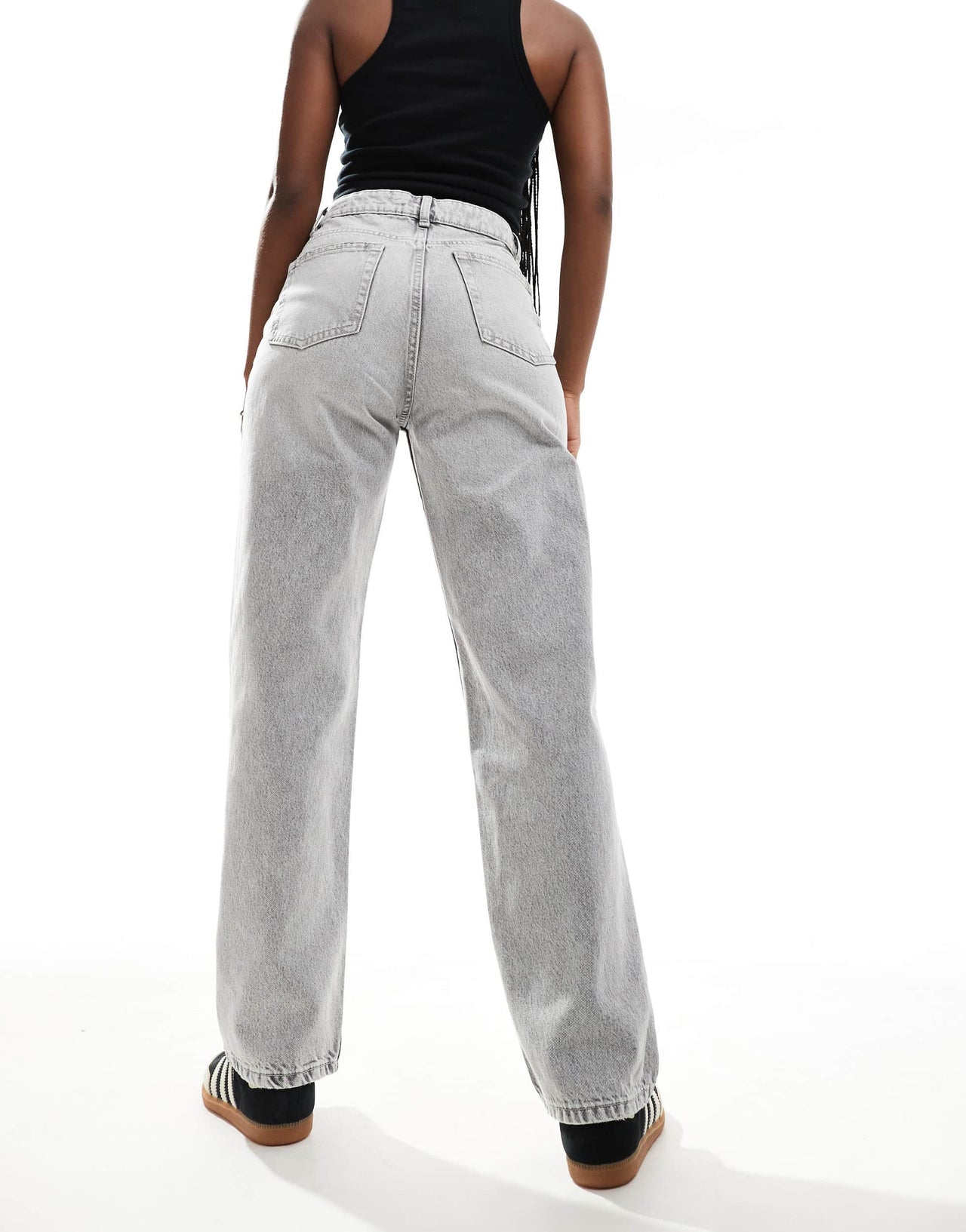 Bershka comfort fit mom jean in grey