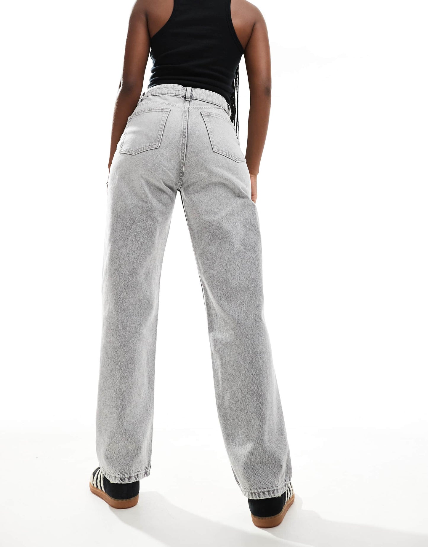 Bershka comfort fit mom jean in grey