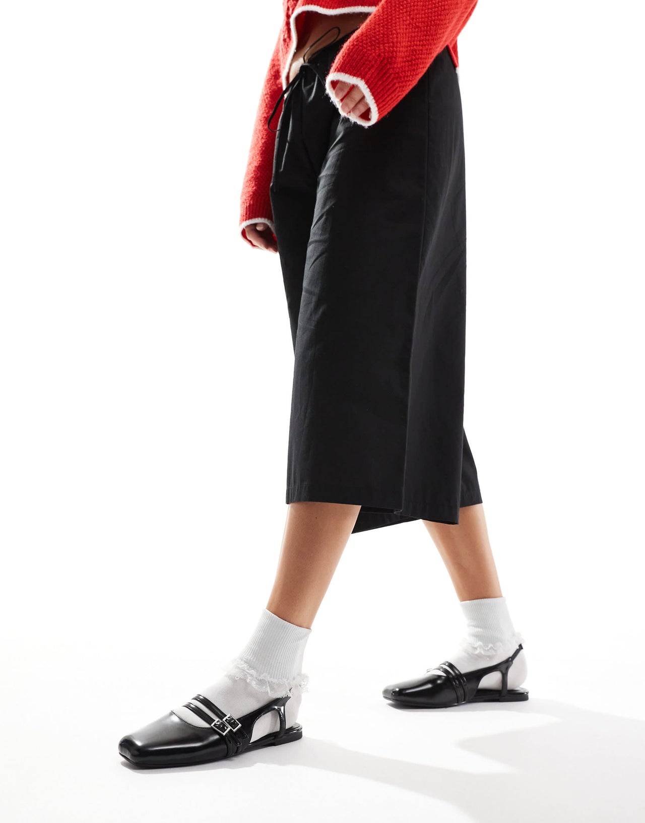 Cotton On ziggy slingback ballet pump in black