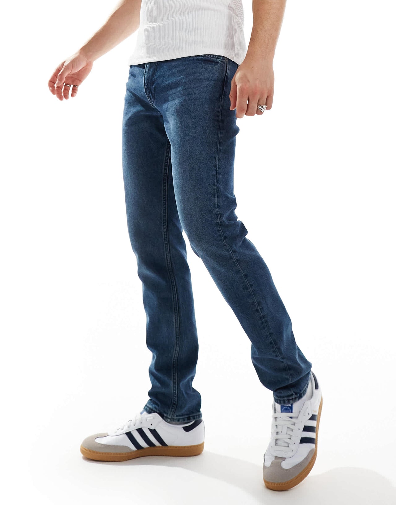 Lee Rider slim straight fit jeans in mid vintage wash