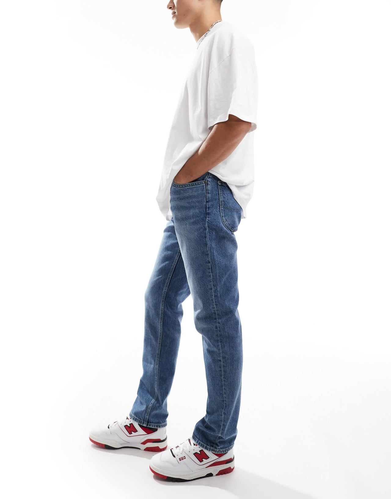 Lee Brooklyn straight fit jeans in mid vintage wash