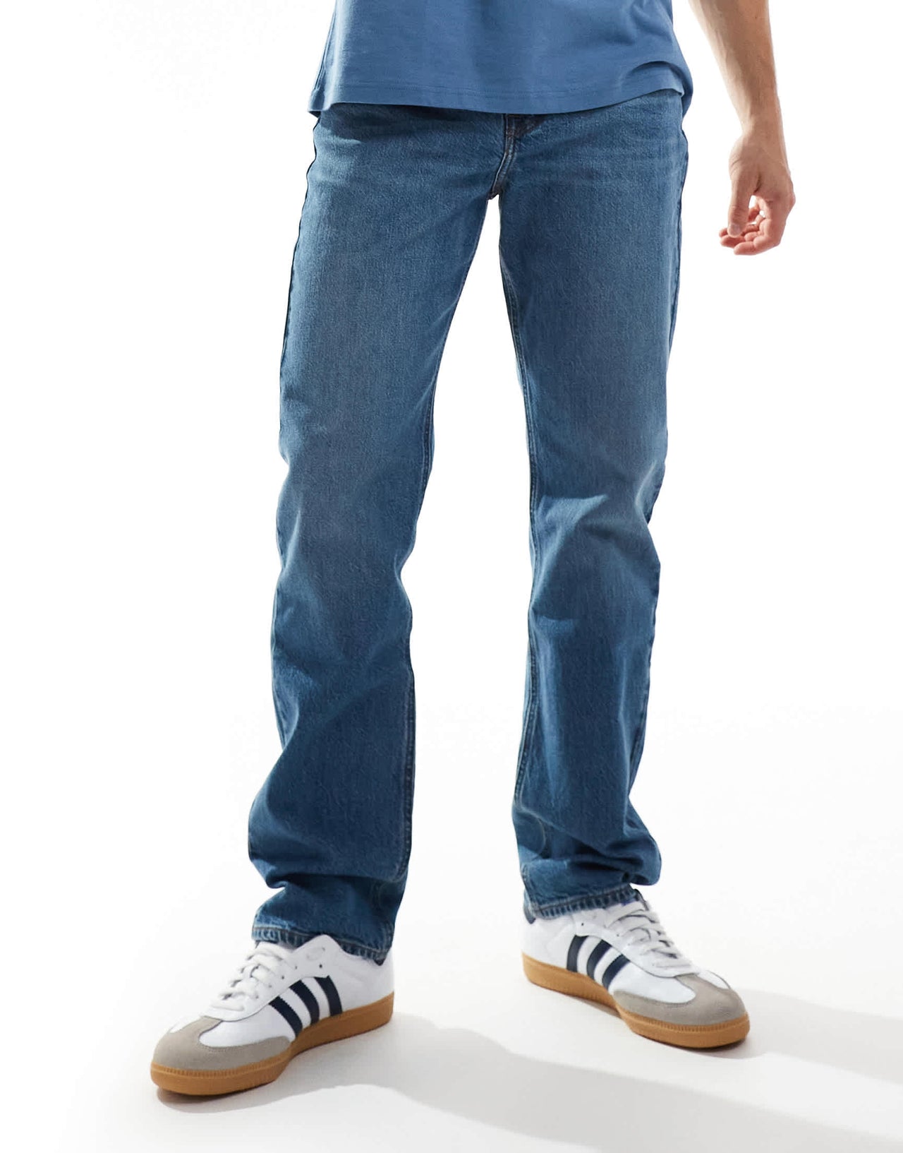 Lee West relaxed straight fit jeans in mid wash