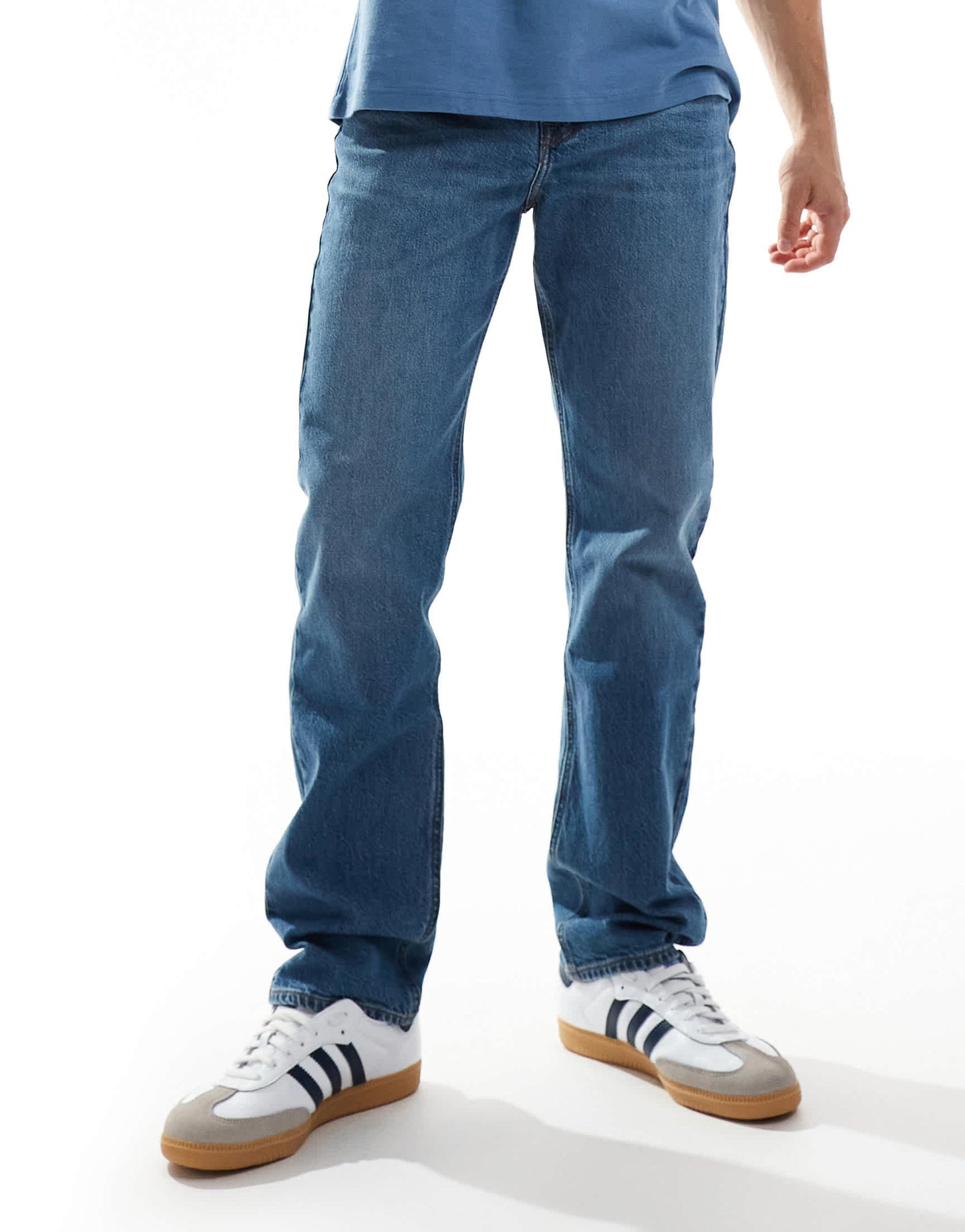 Lee West relaxed straight fit jeans in mid wash