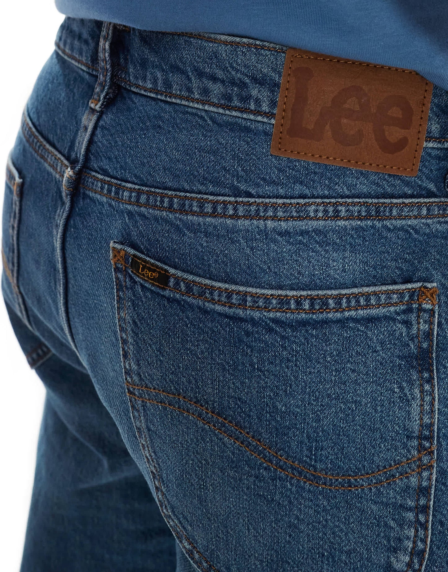 Lee West relaxed straight fit jeans in mid wash