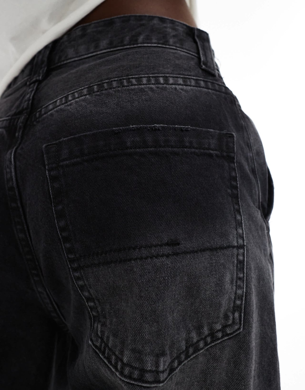 Bershka baggy skater jeans in washed black