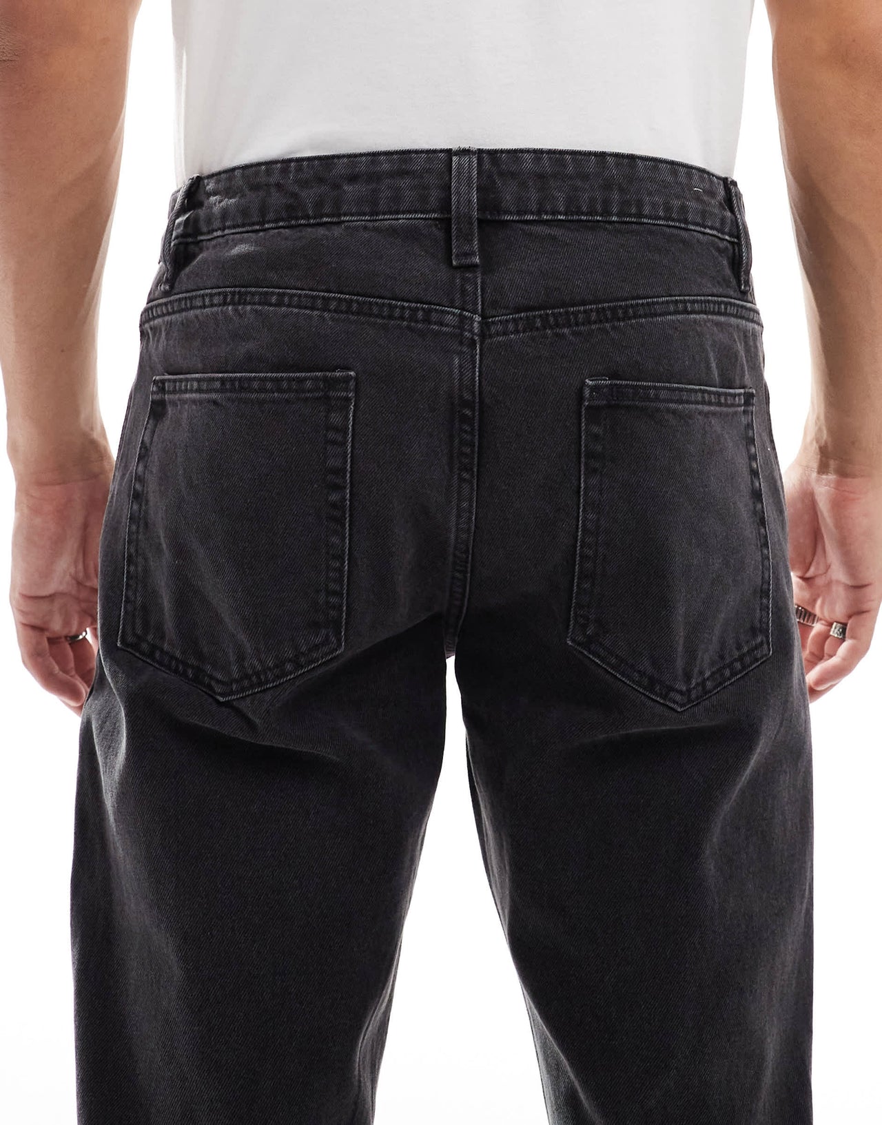 New Look straight fit jeans in washed black