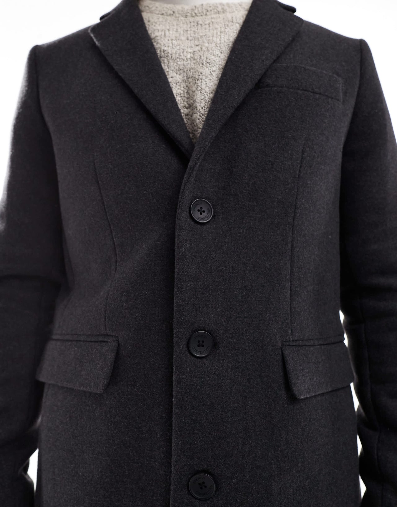 French Connection smart tailored coat in charcoal grey