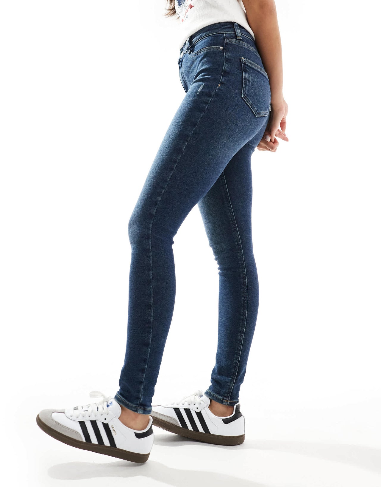 New Look Disco skinny jeans in dark blue