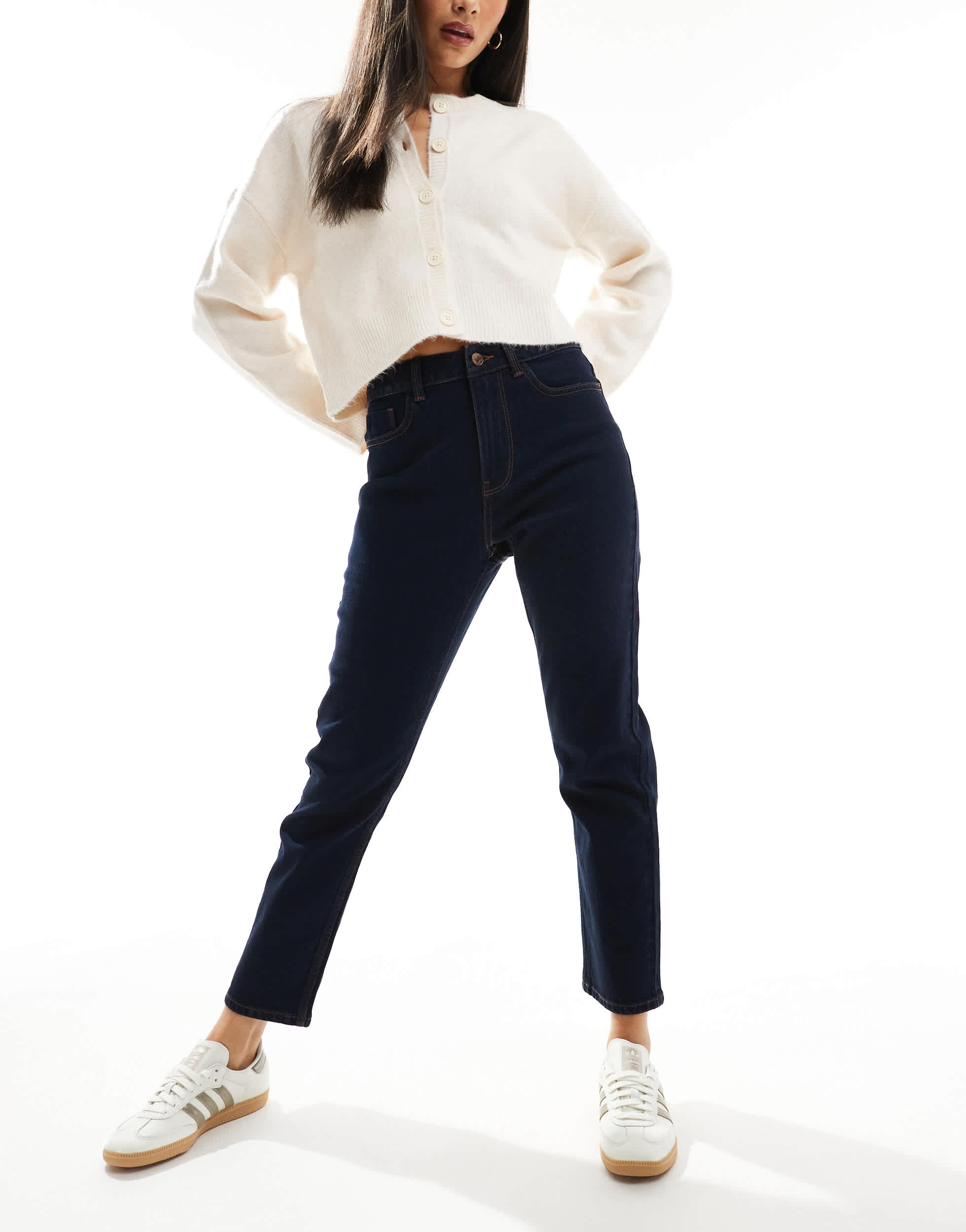 New Look Hannah straight leg jeans in navy