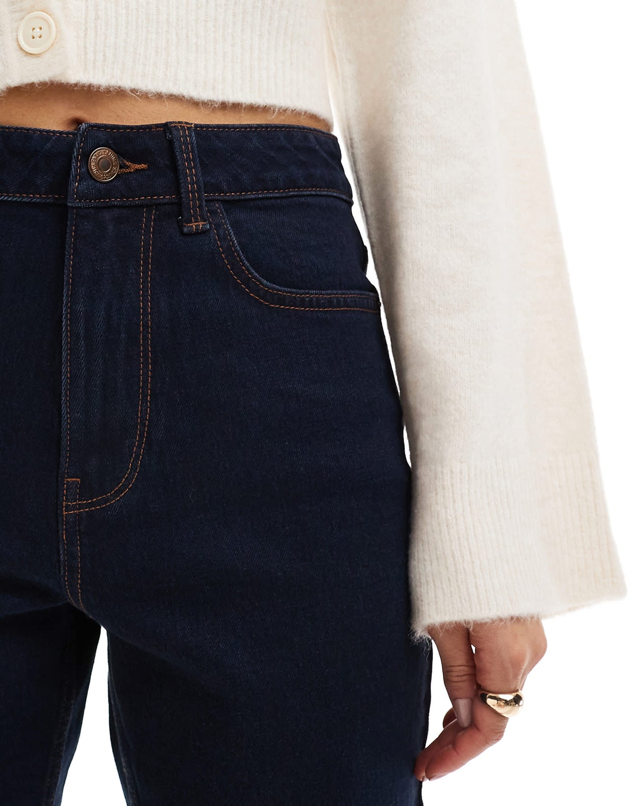 New Look Hannah straight leg jeans in navy