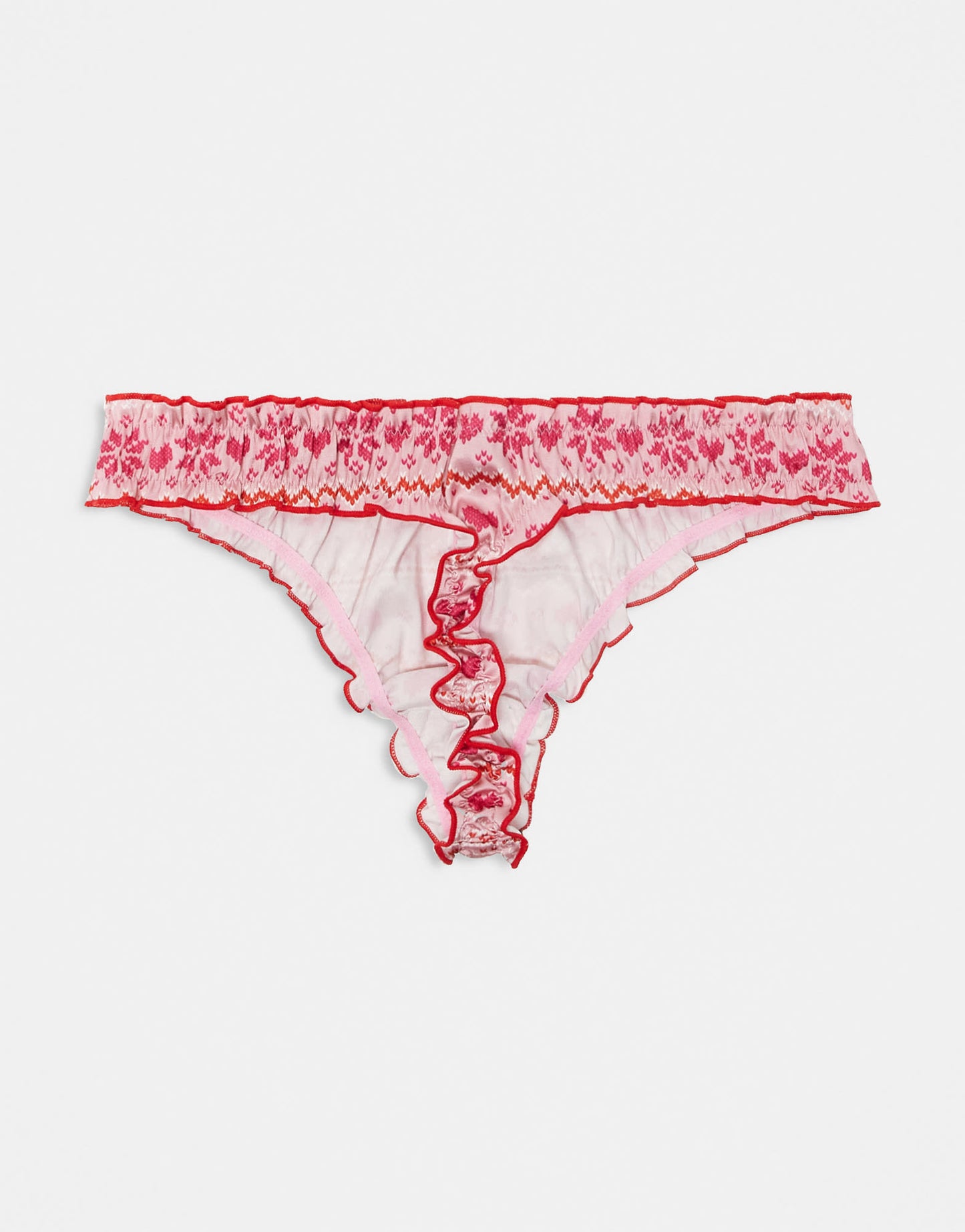 ASOS DESIGN 3 pack Christmas satin scrunch thongs in festive print