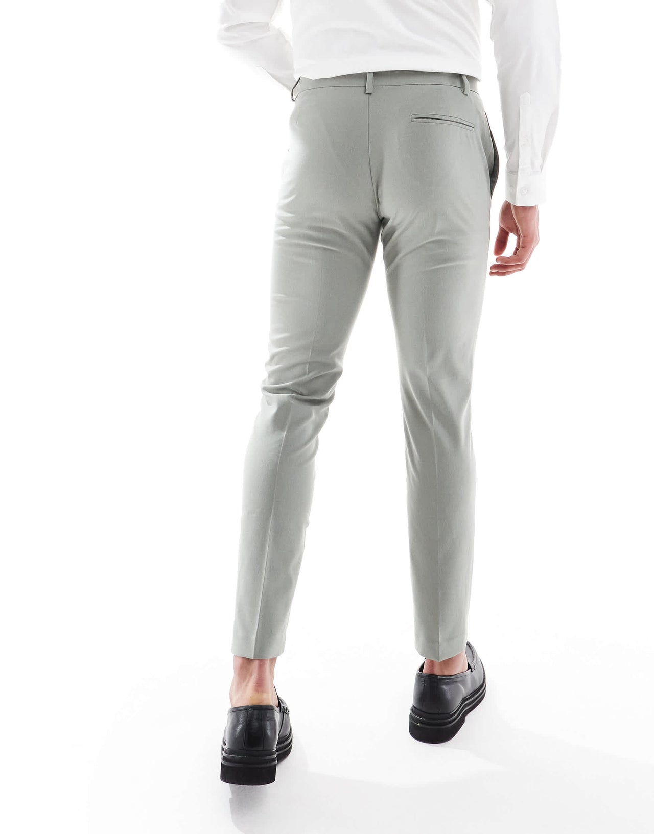 ASOS DESIGN skinny suit trousers in light green