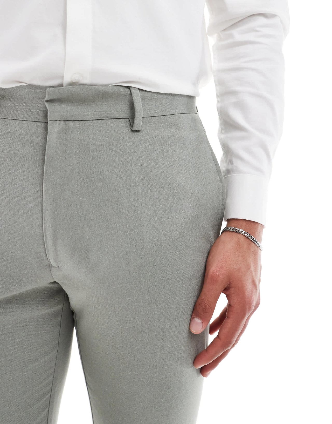 ASOS DESIGN skinny suit trousers in light green
