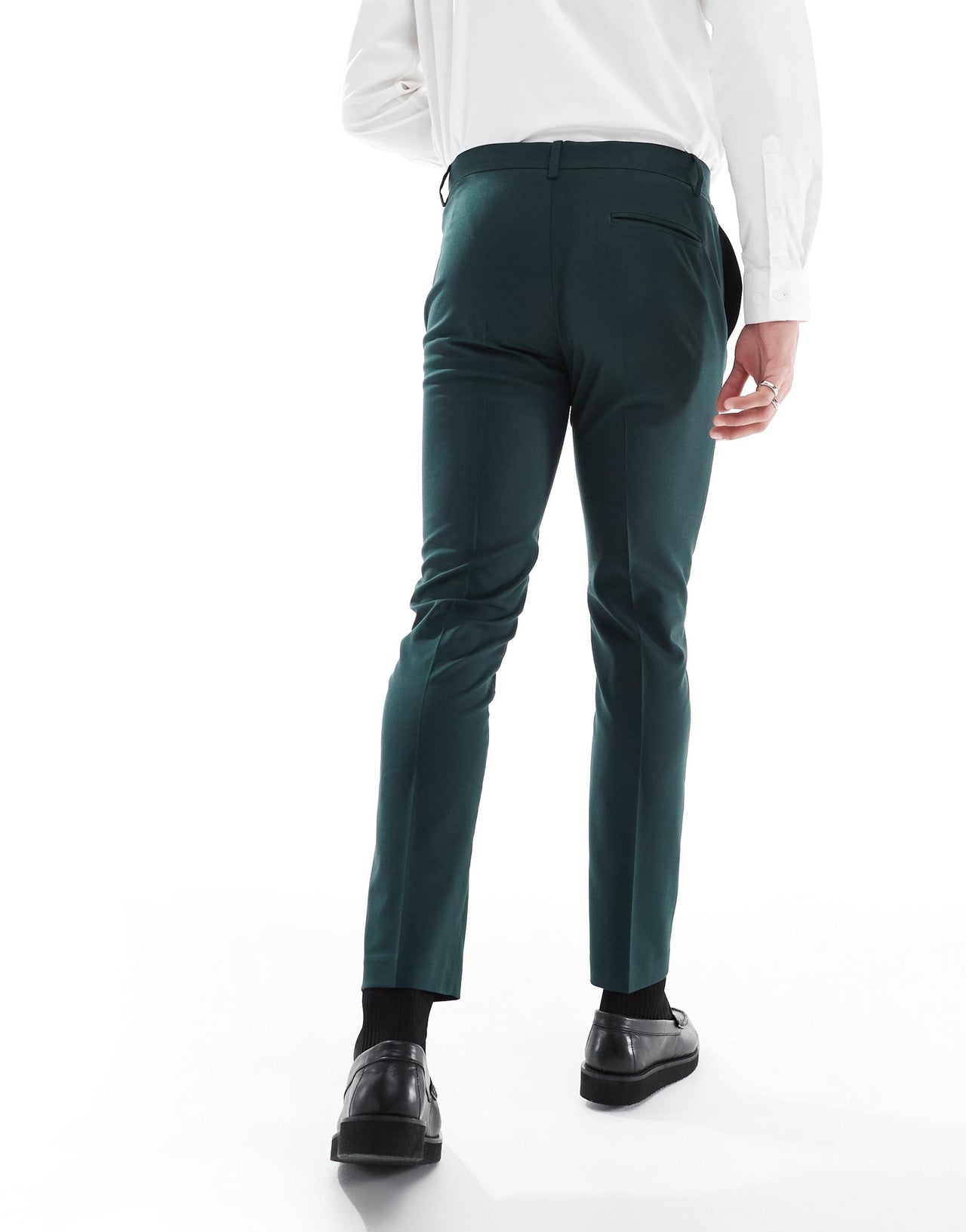ASOS DESIGN skinny suit trousers in dark green