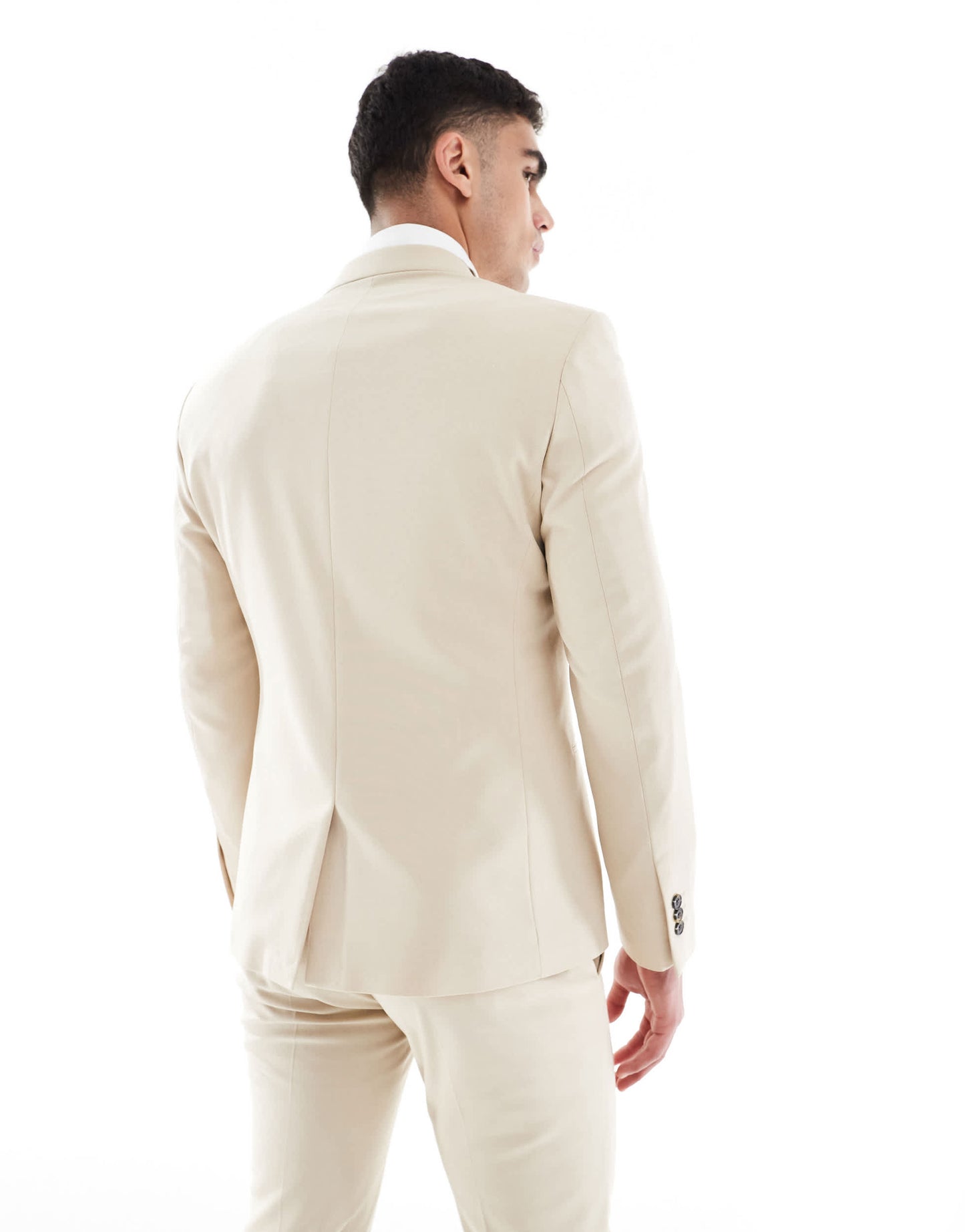 ASOS DESIGN skinny suit jacket in stone