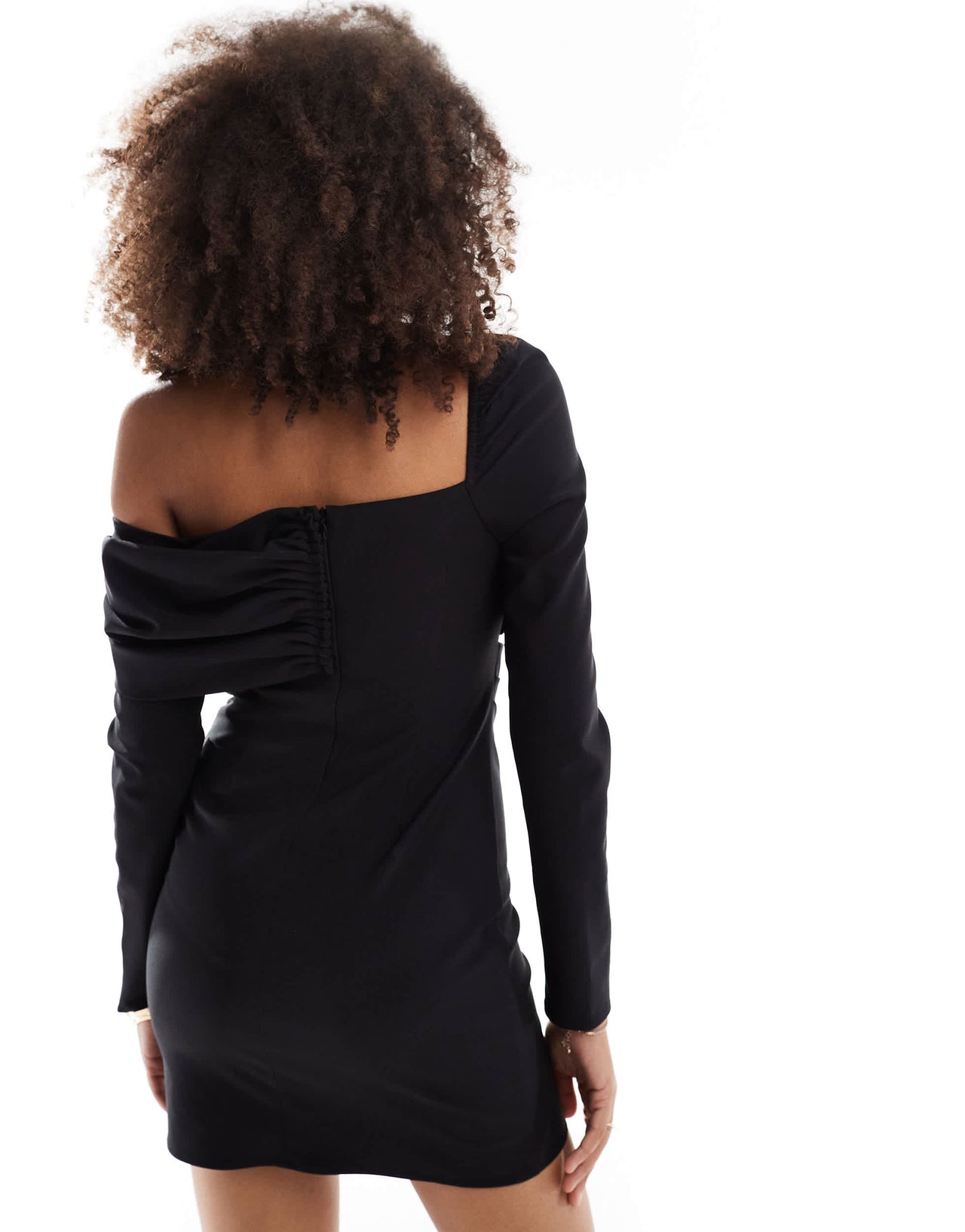 Pretty Lavish exaggerated bow mini dress in black