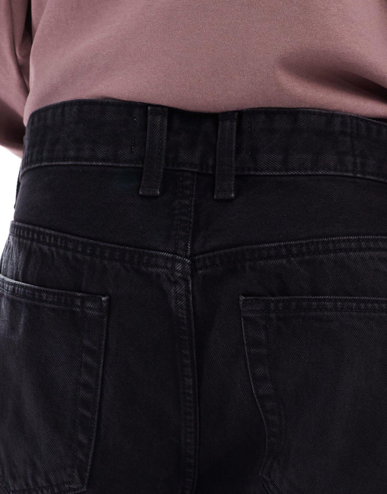 Bershka loose fit jeans in black