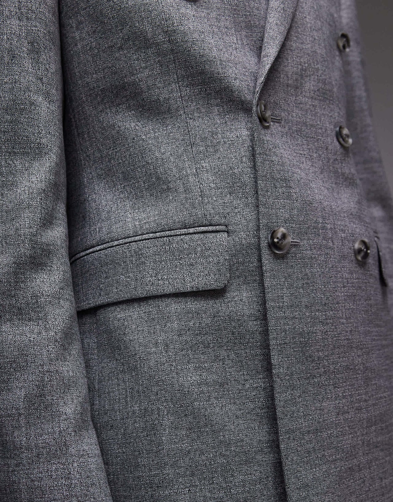 Topman skinny textured suit jacket in grey