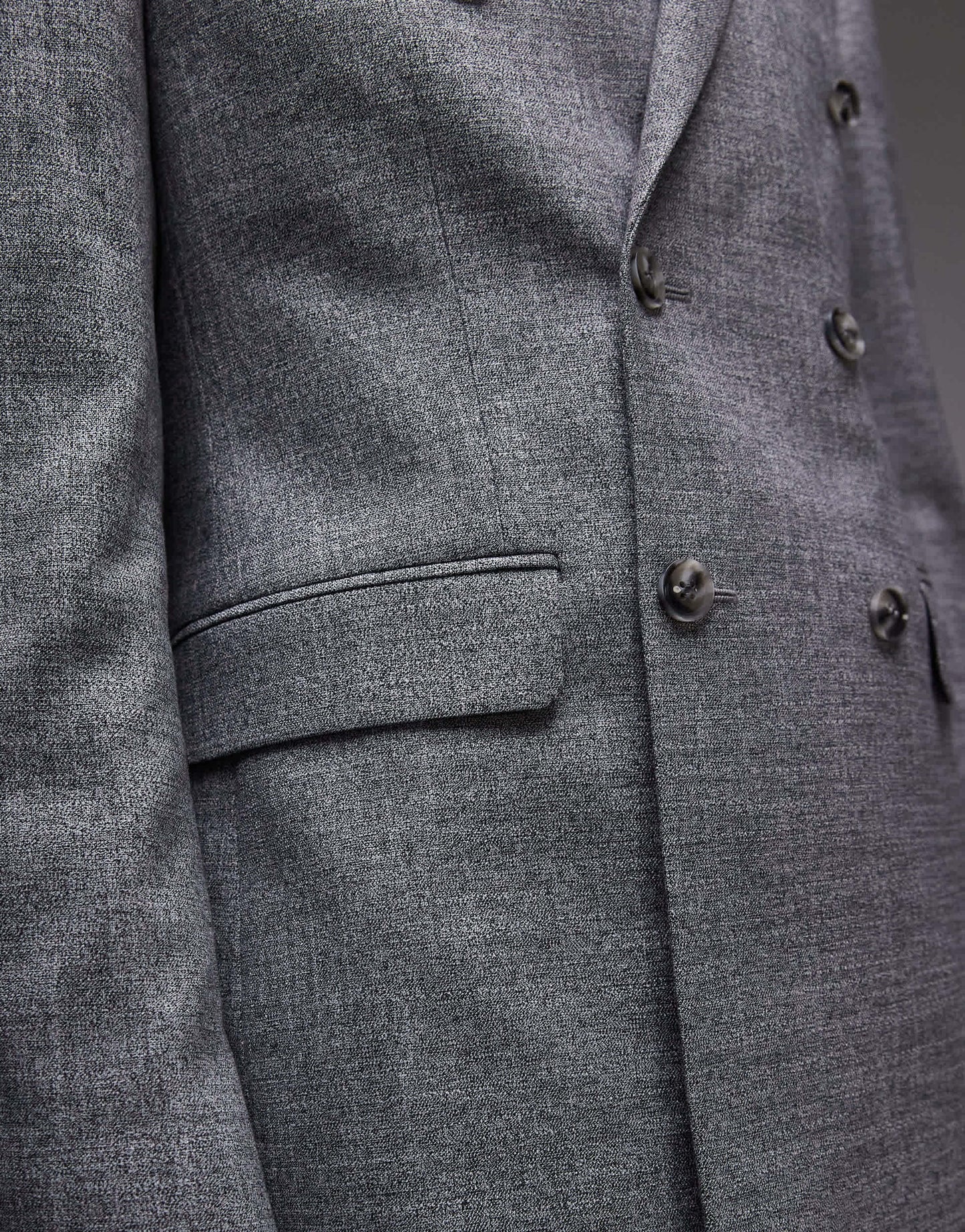 Topman skinny textured suit jacket in grey