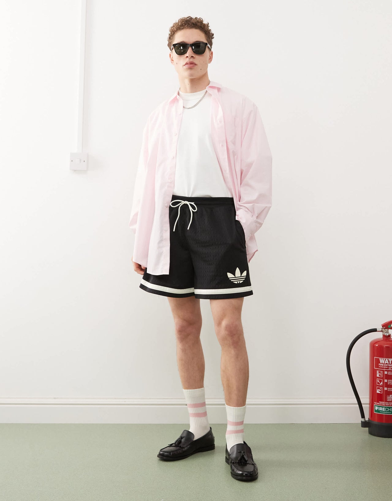 adidas Originals Basketball Warp knit short in black
