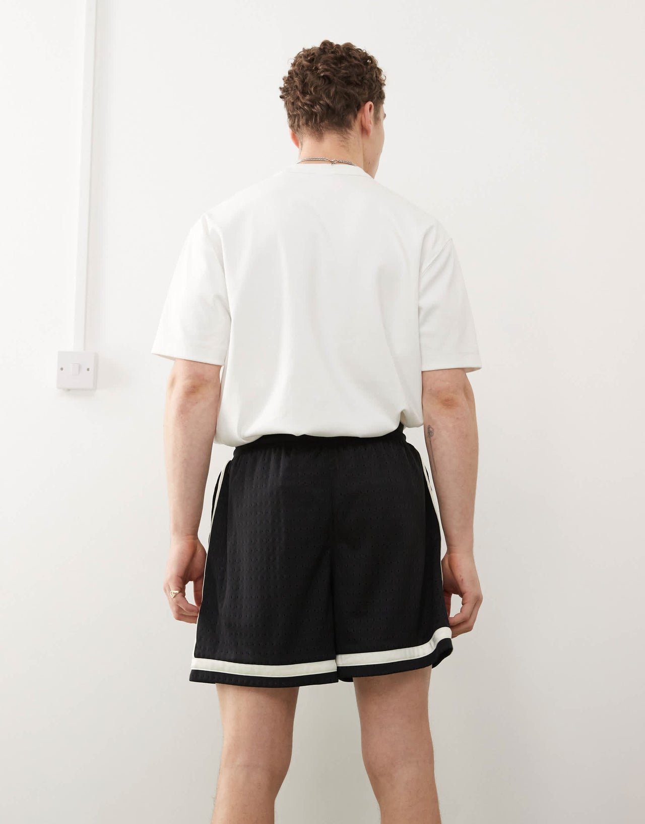 adidas Originals Basketball Warp knit short in black