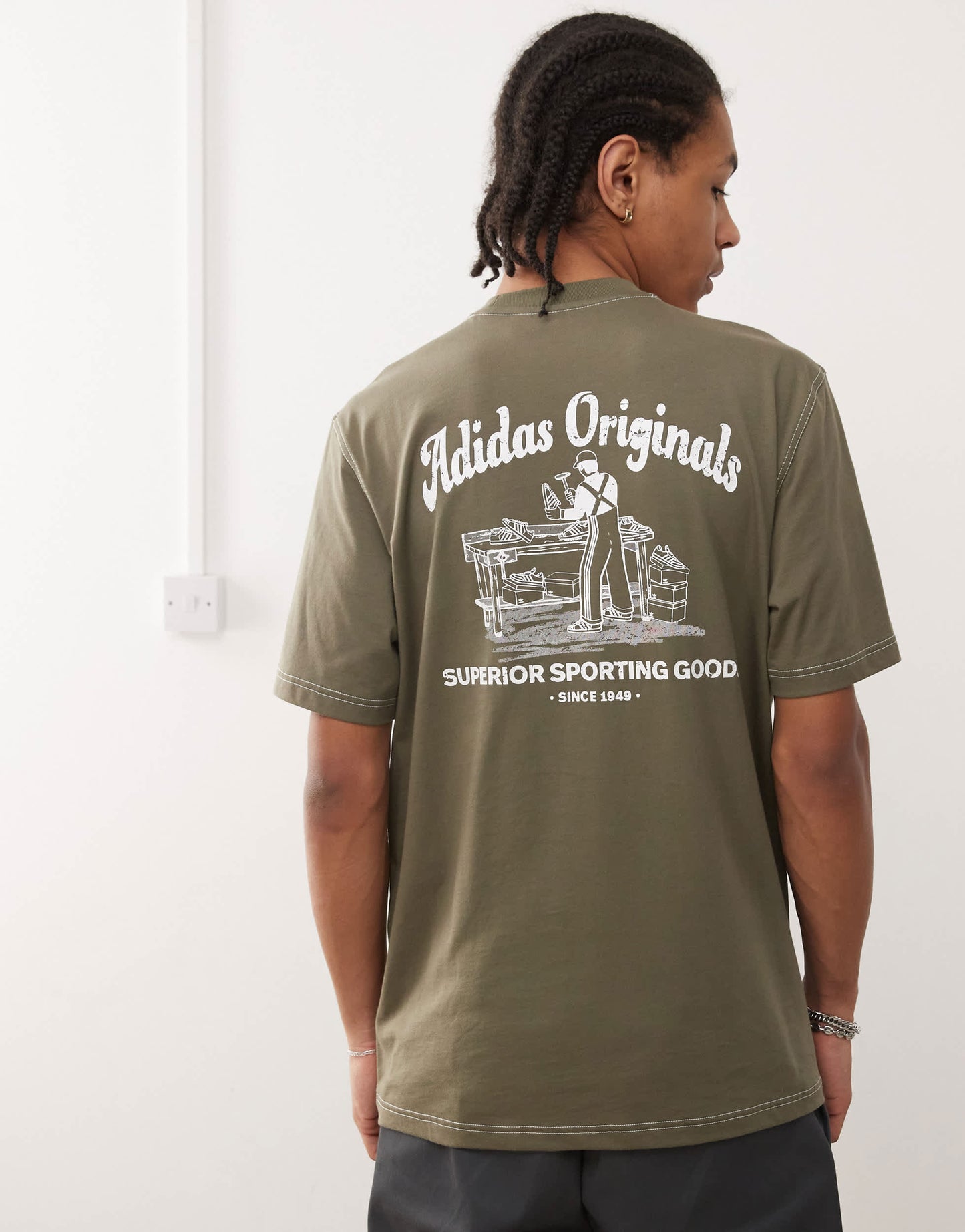 adidas Originals Wabash t-shirt in khaki
