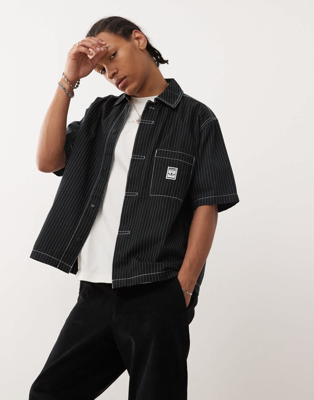adidas Originals Wabash short-sleeved shirt in black