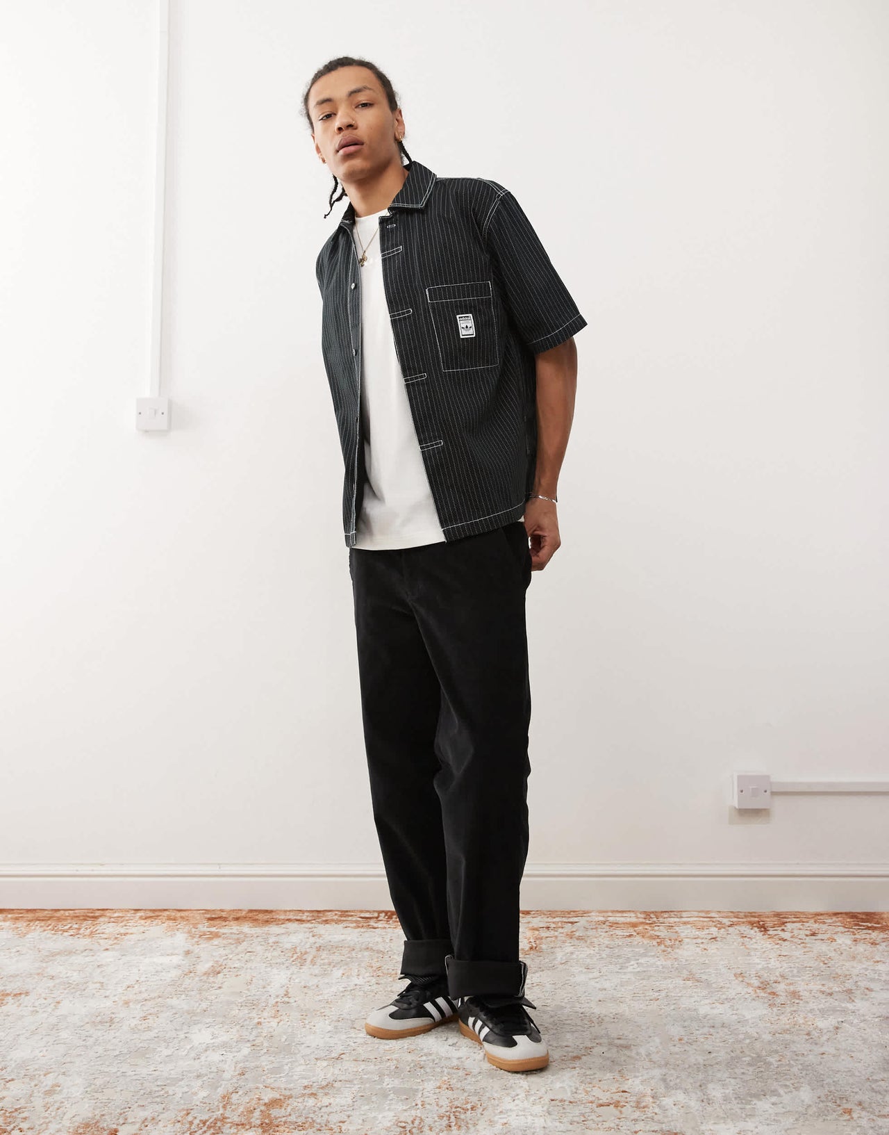 adidas Originals Wabash short-sleeved shirt in black
