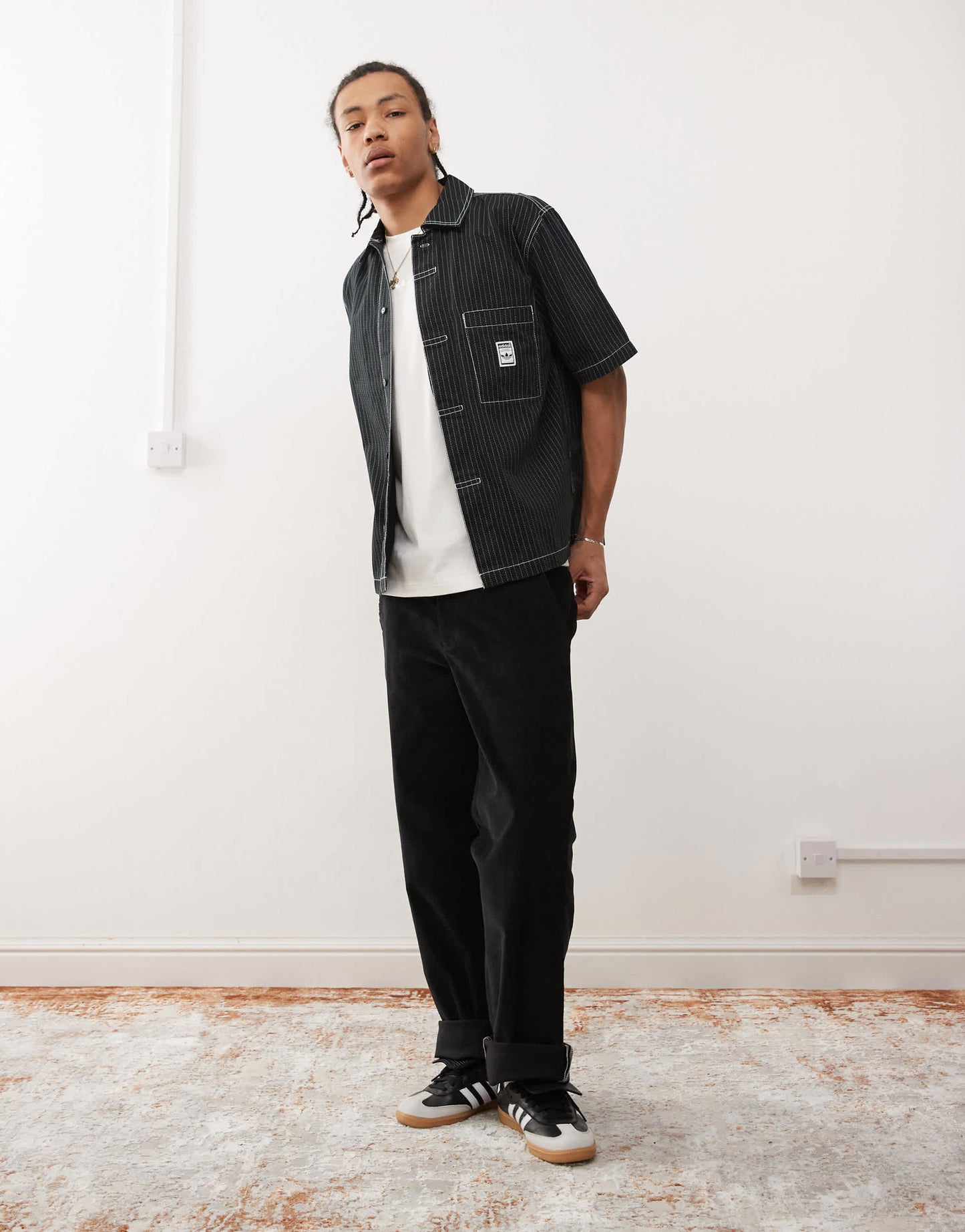adidas Originals Wabash short-sleeved shirt in black